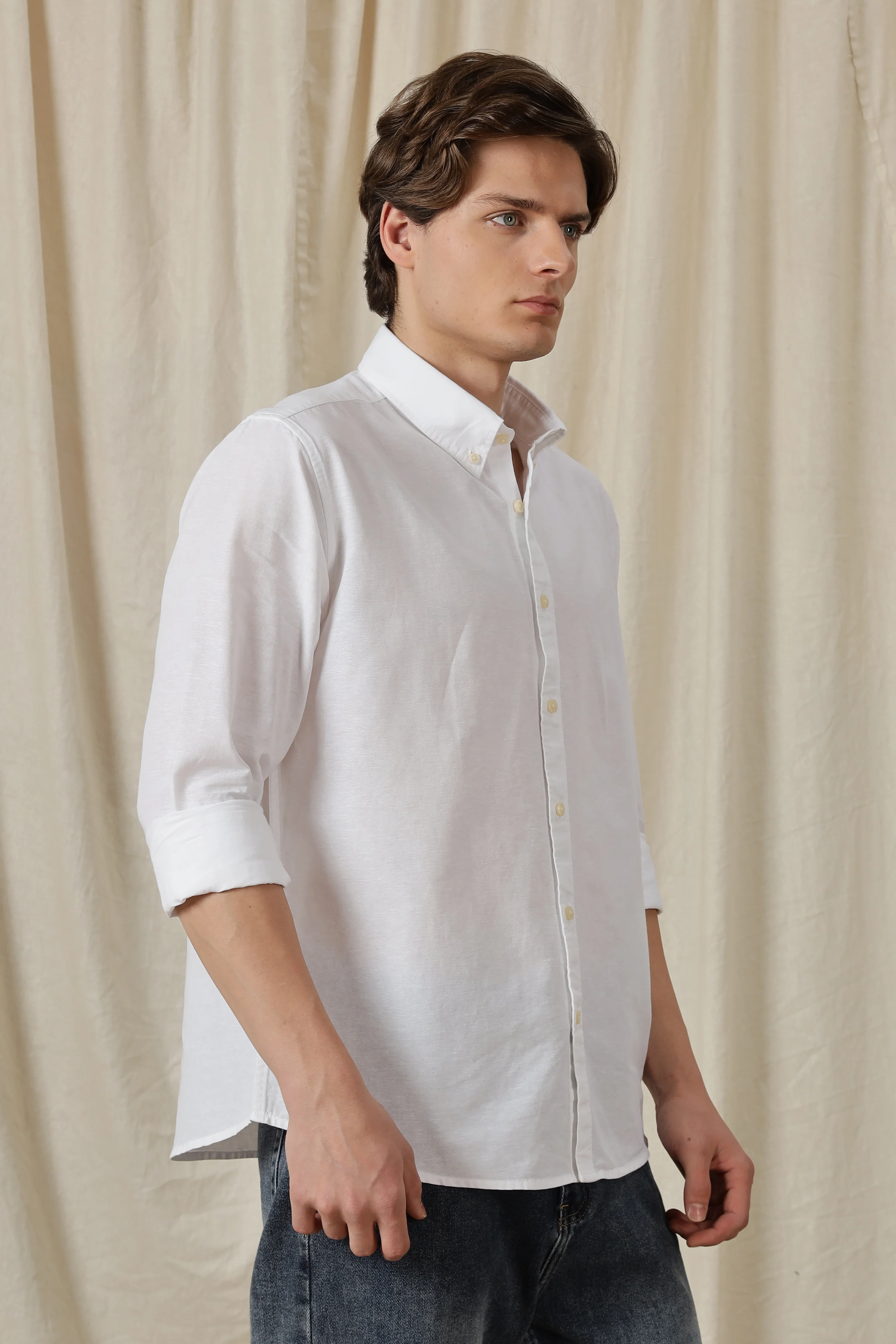 Men Classic Button-Down Solid Casual Shirt - Image 7