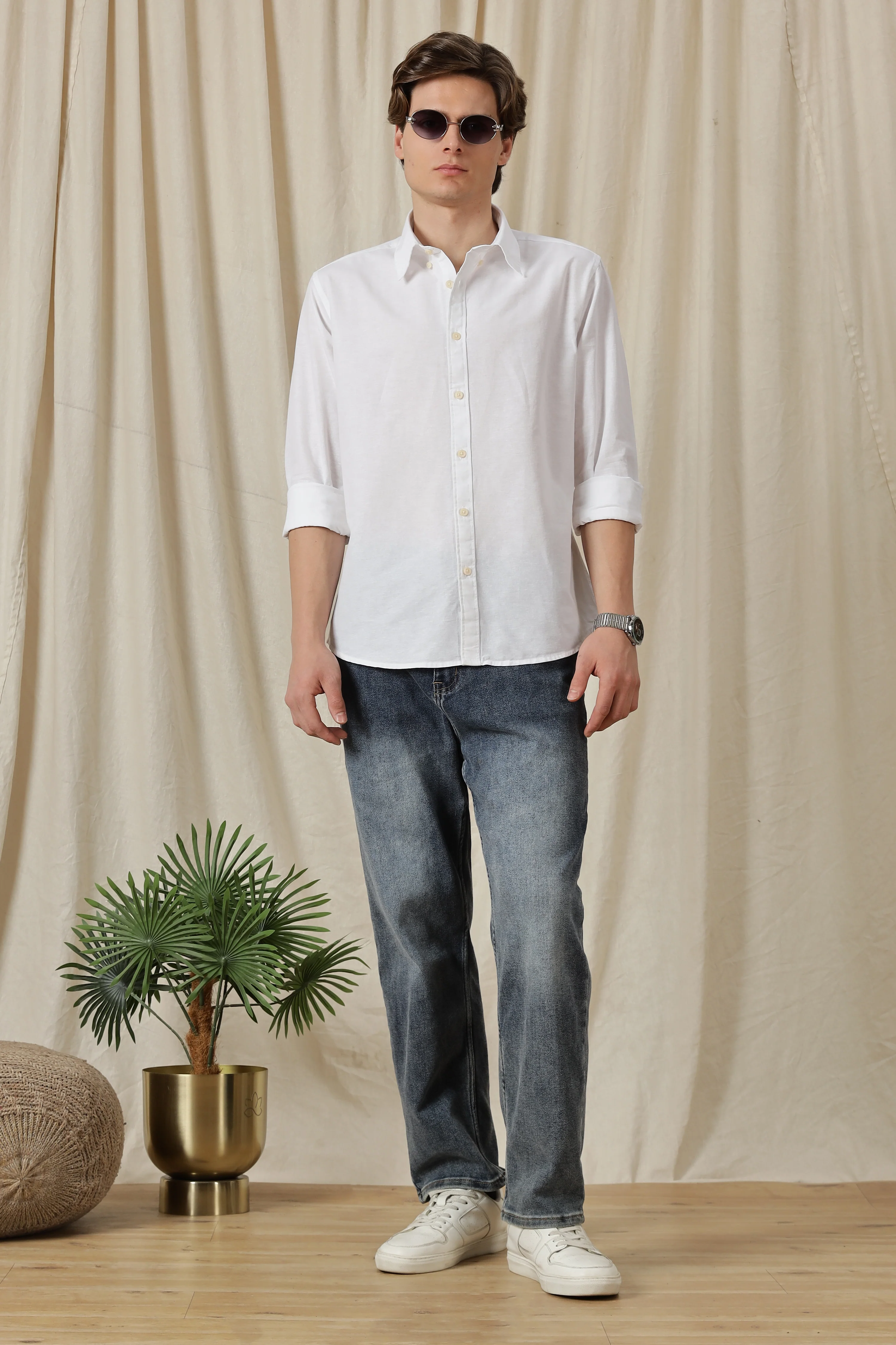 Men Classic Button-Down Solid Casual Shirt - Image 8