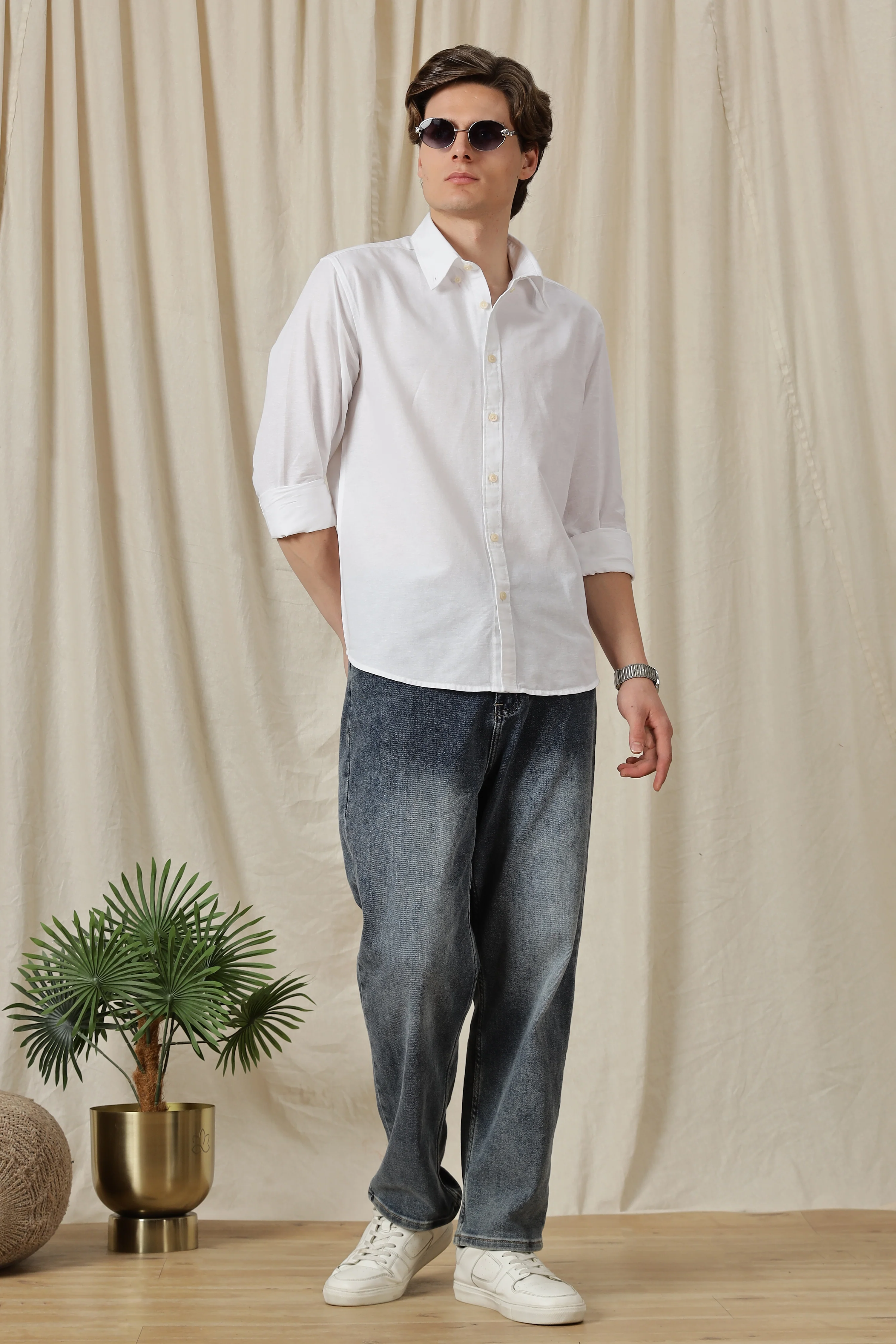 Men Classic Button-Down Solid Casual Shirt - Image 9