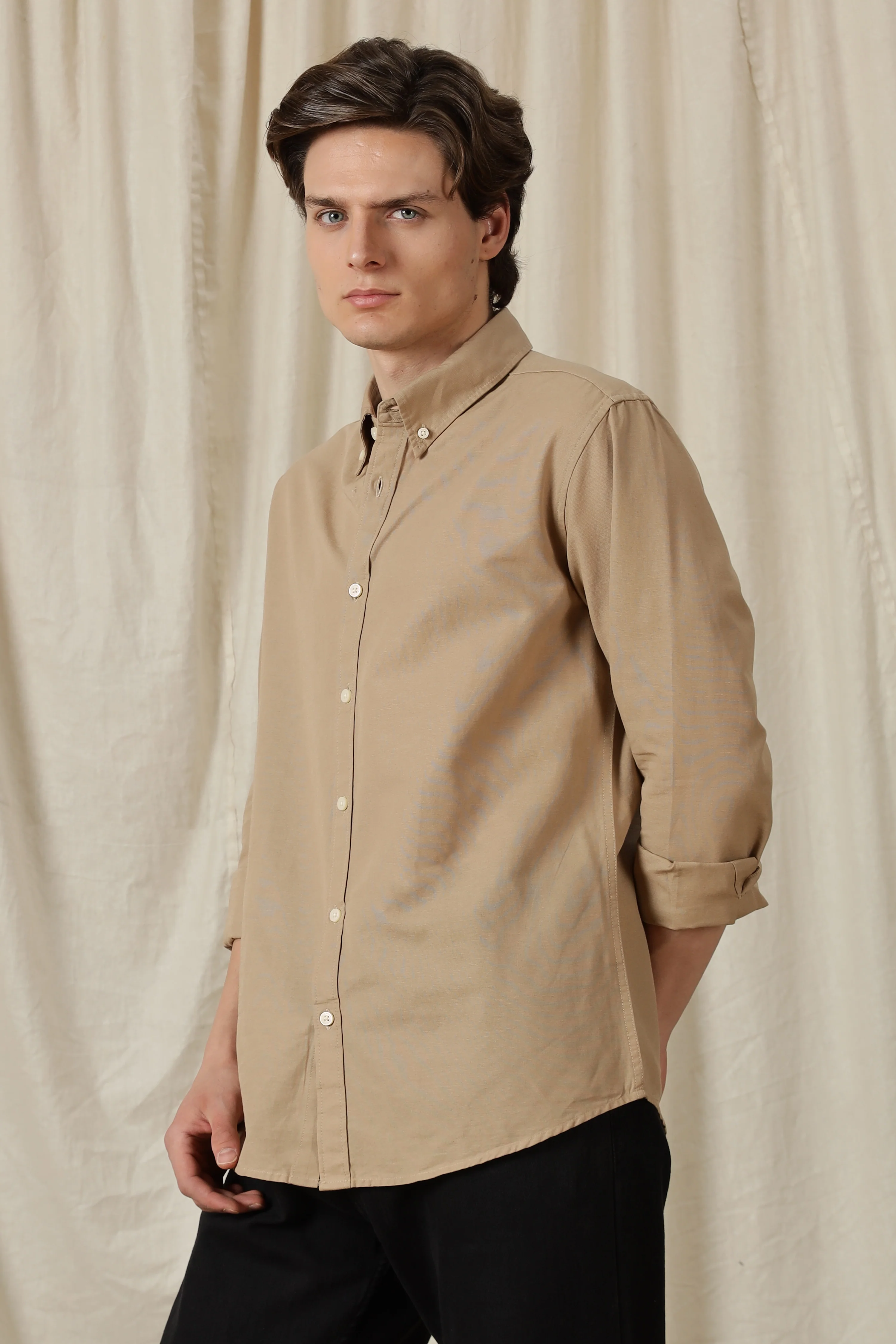 Men Classic Button-Down Solid Casual Shirt - Image 5