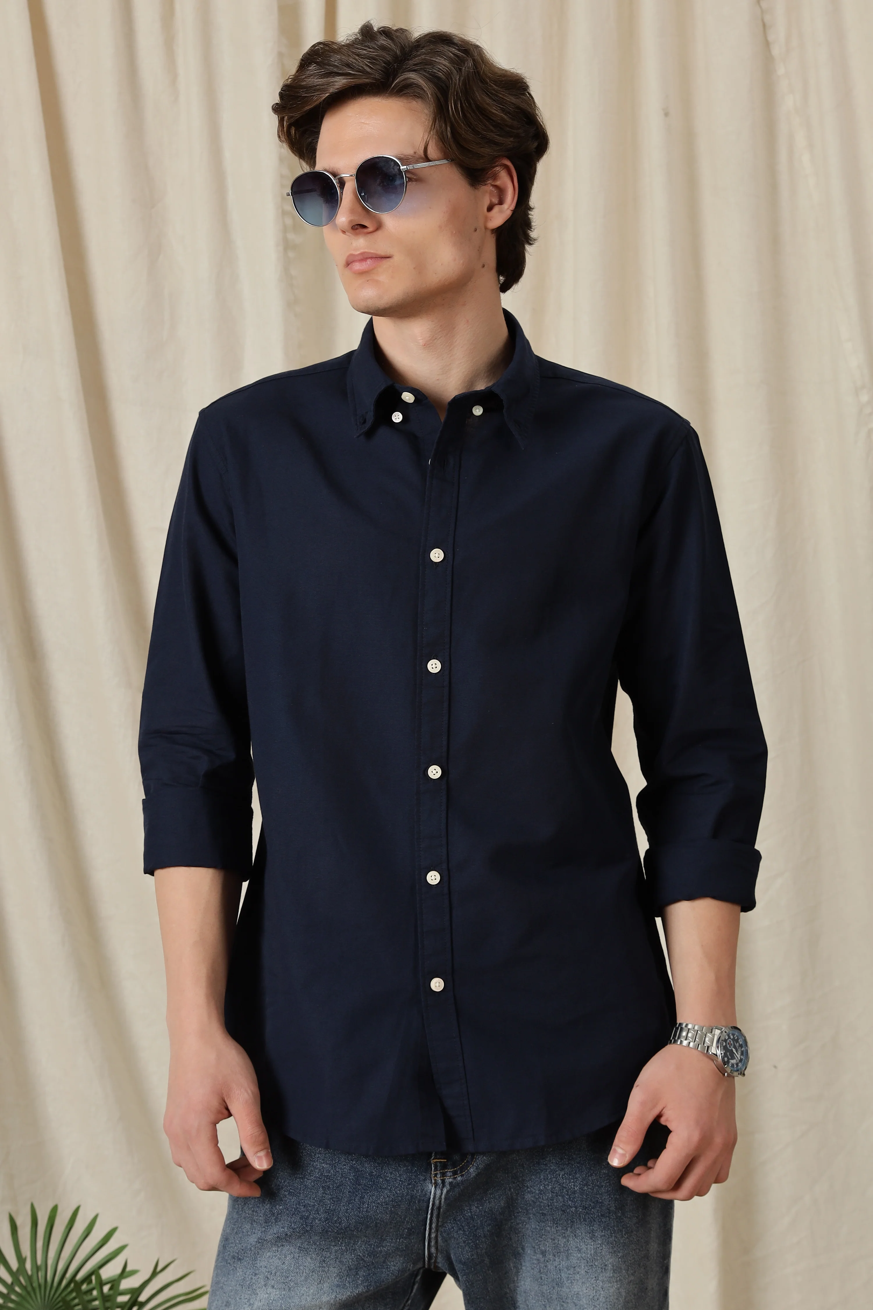 Men Classic Button-Down Solid Casual Shirt - Image 10
