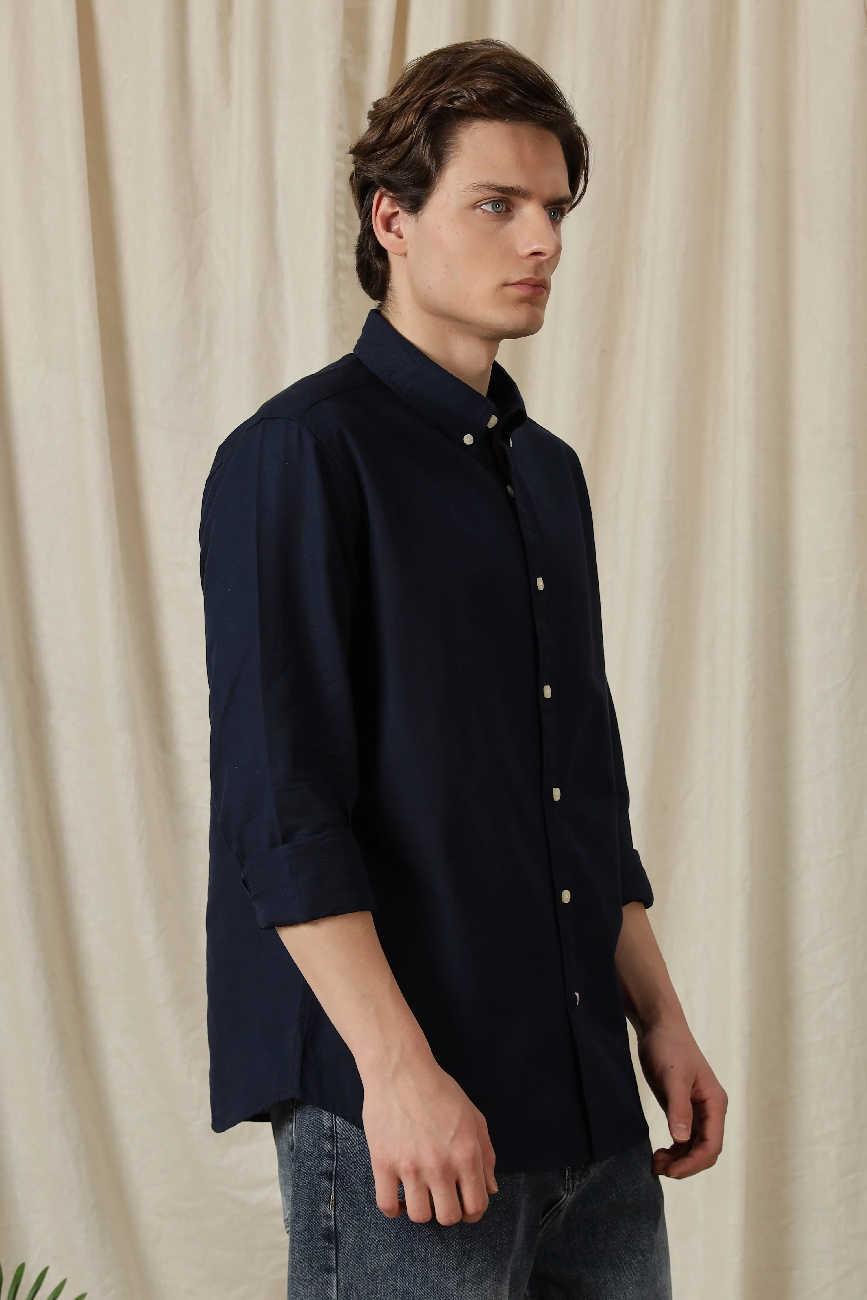 Men Classic Button-Down Solid Casual Shirt - Image 5