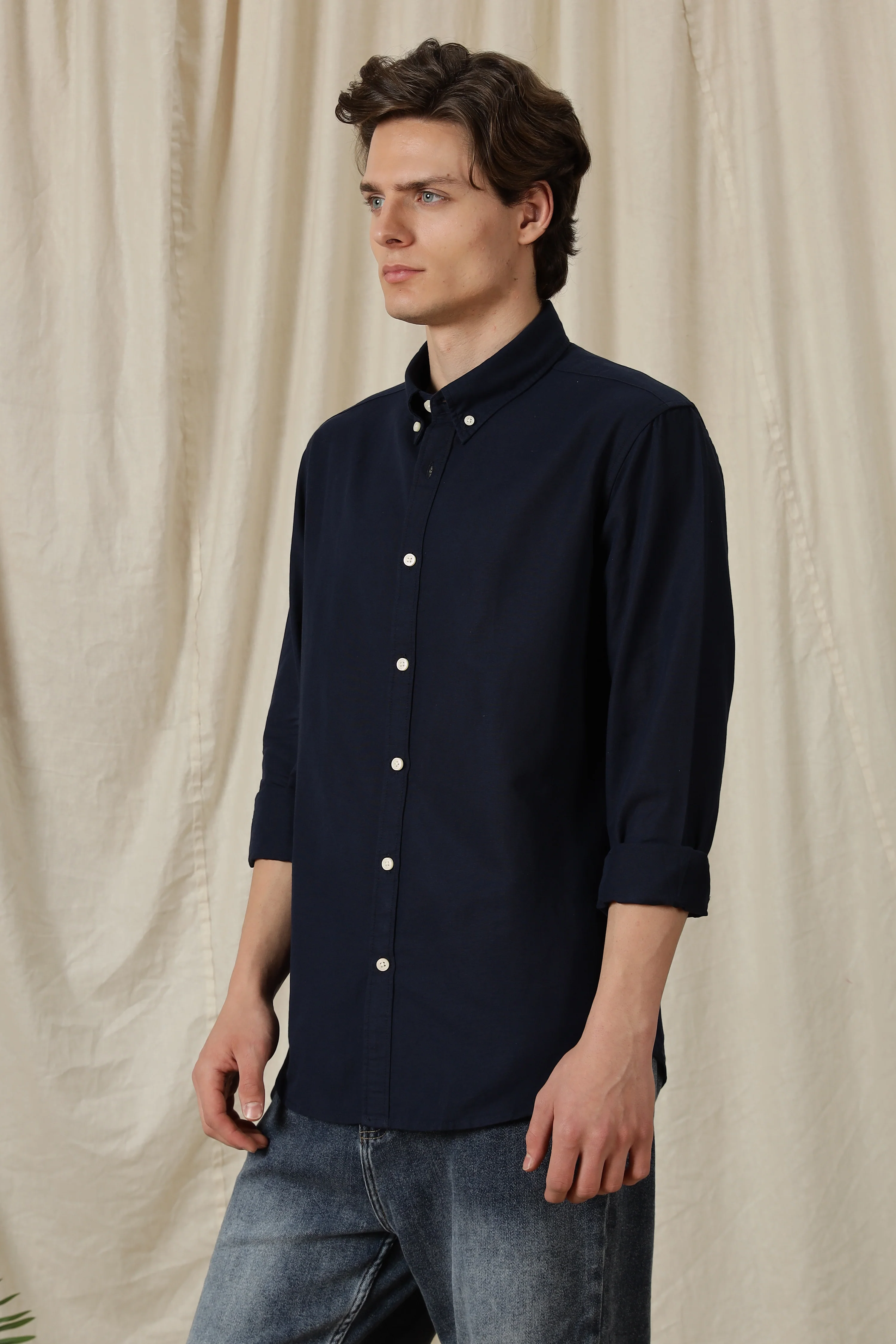 Men Classic Button-Down Solid Casual Shirt - Image 6