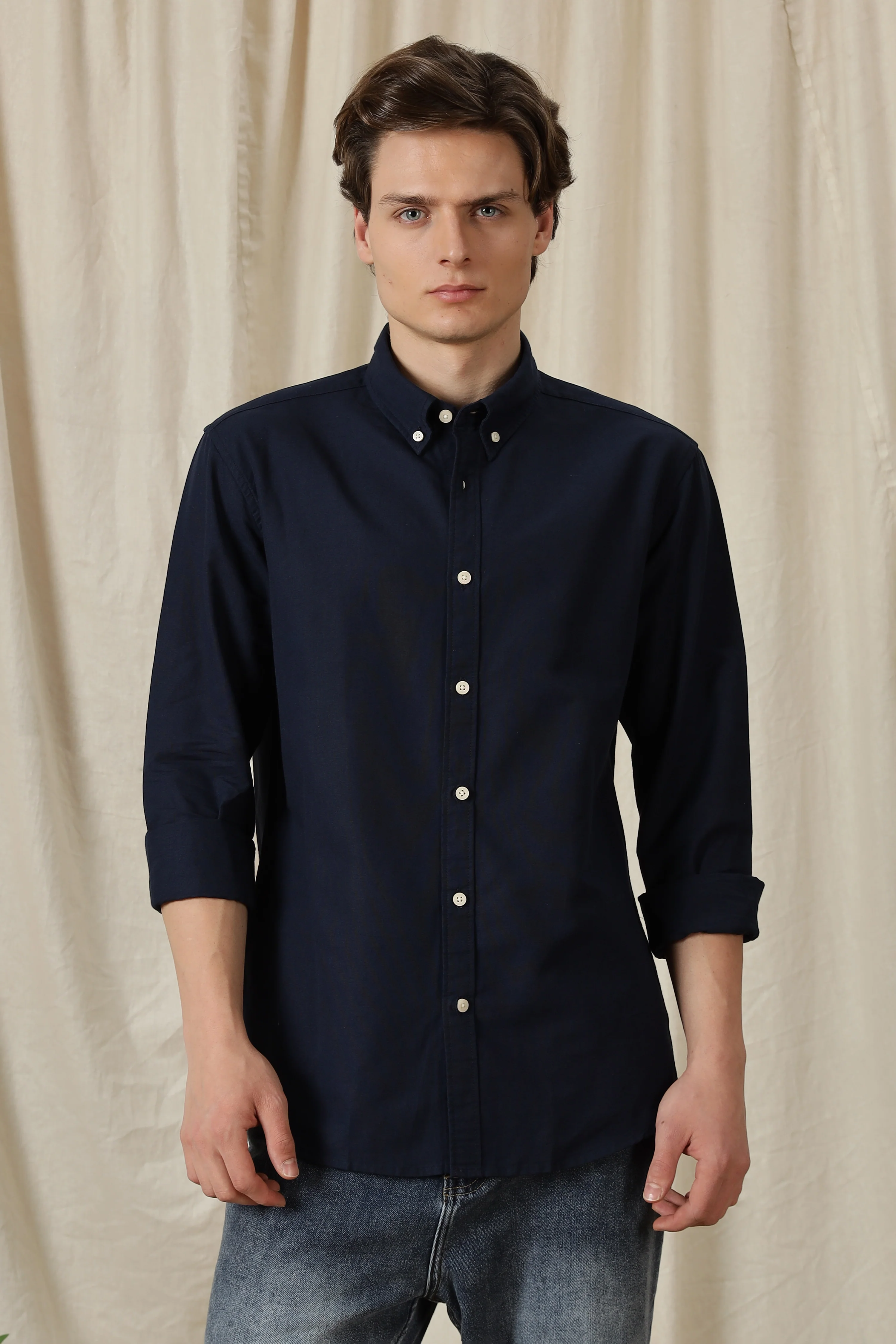 Men Classic Button-Down Solid Casual Shirt - Image 7