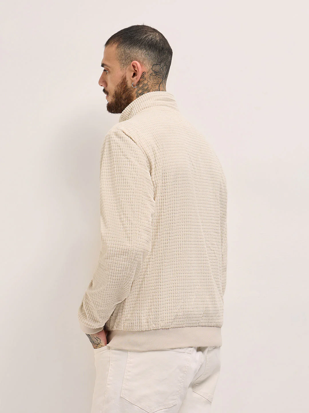 Men Classic Cream Jacket - Image 2