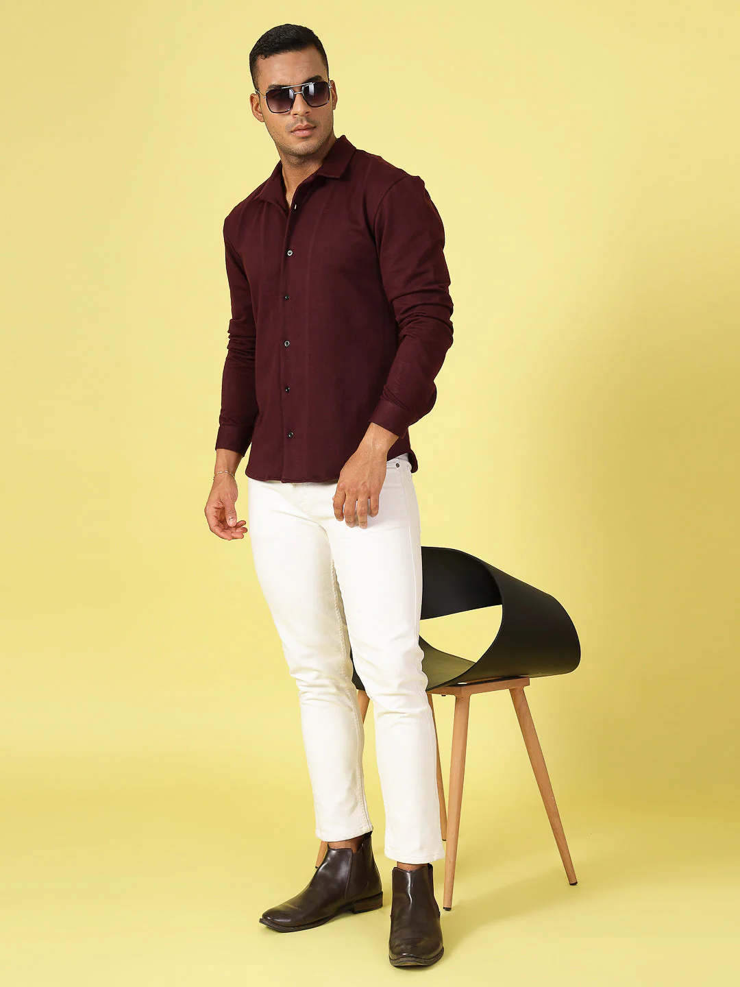 Men Classic Cuban Collar Terry Shirt - Image 3