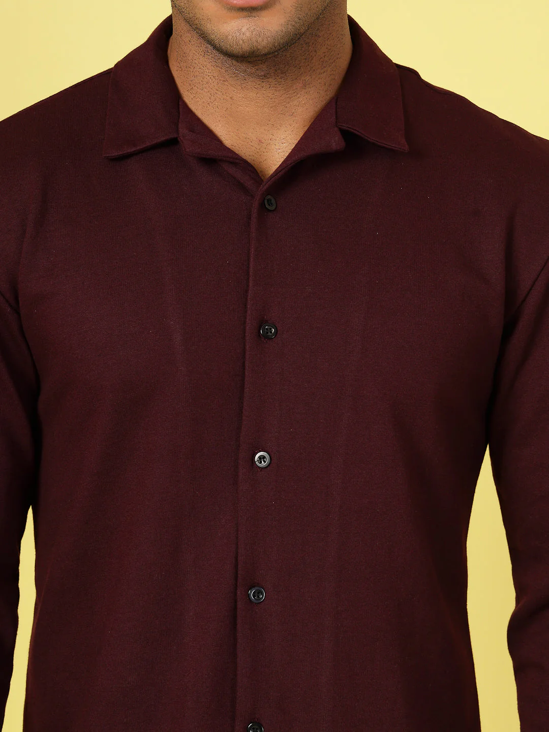 Men Classic Cuban Collar Terry Shirt - Image 4