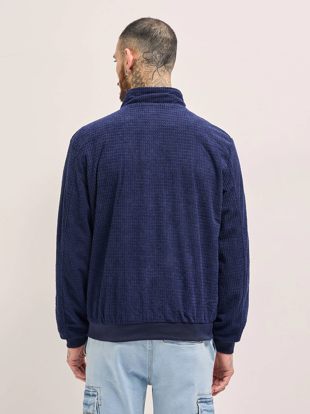Men Classic Dark Blue Jacket - Image 2
