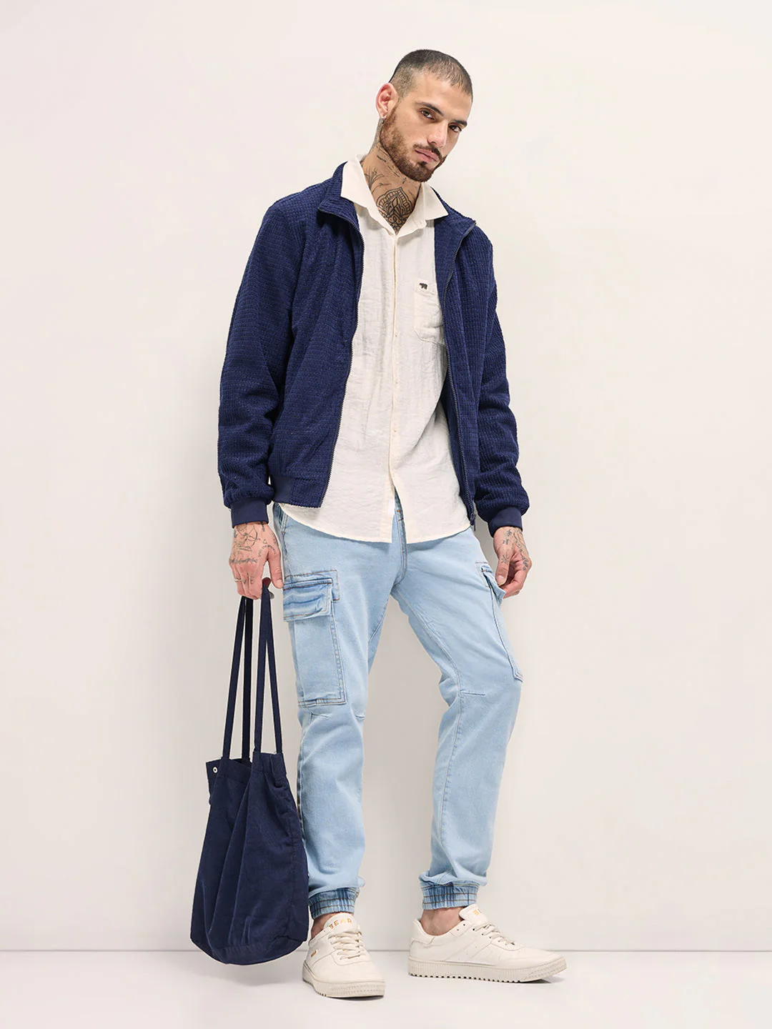 Men Classic Dark Blue Jacket - Image 4