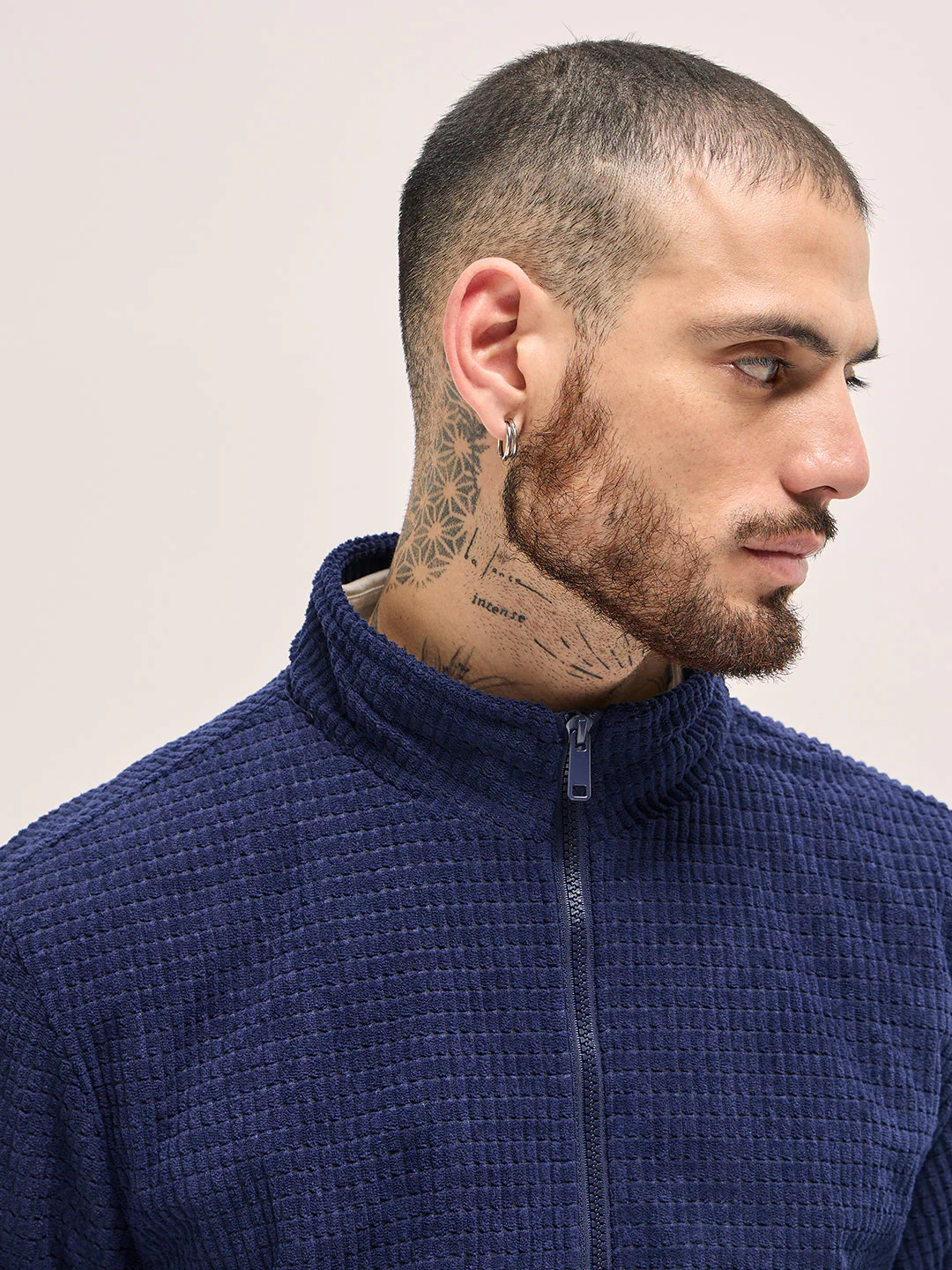 Men Classic Dark Blue Jacket - Image 5