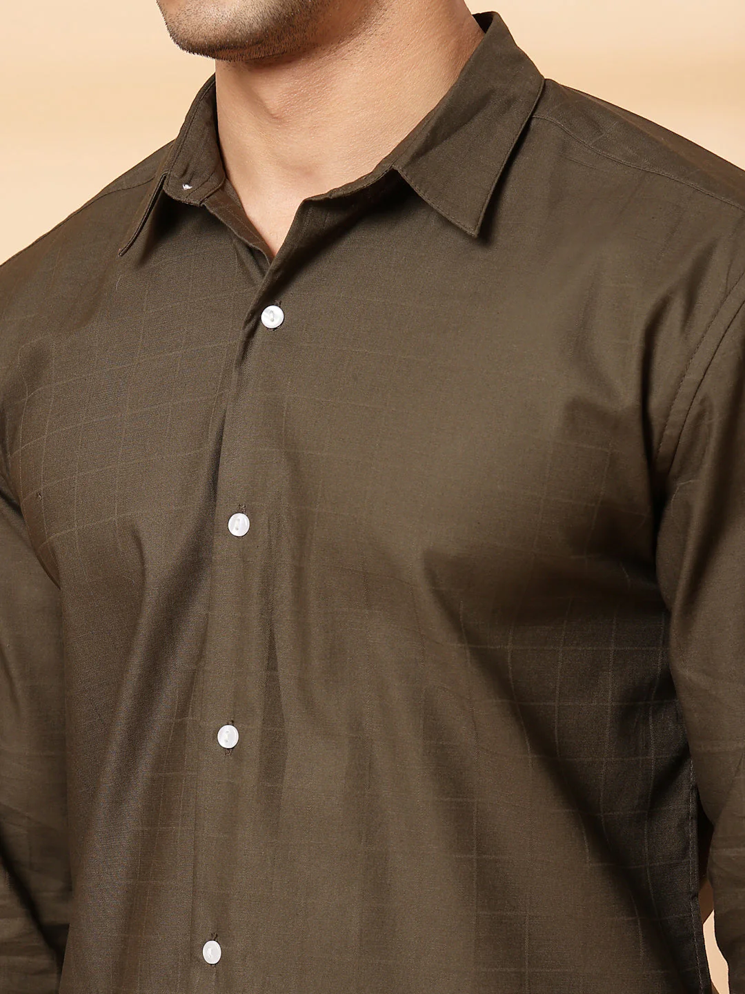 Men Classic Dobby Check Shirt - Image 2