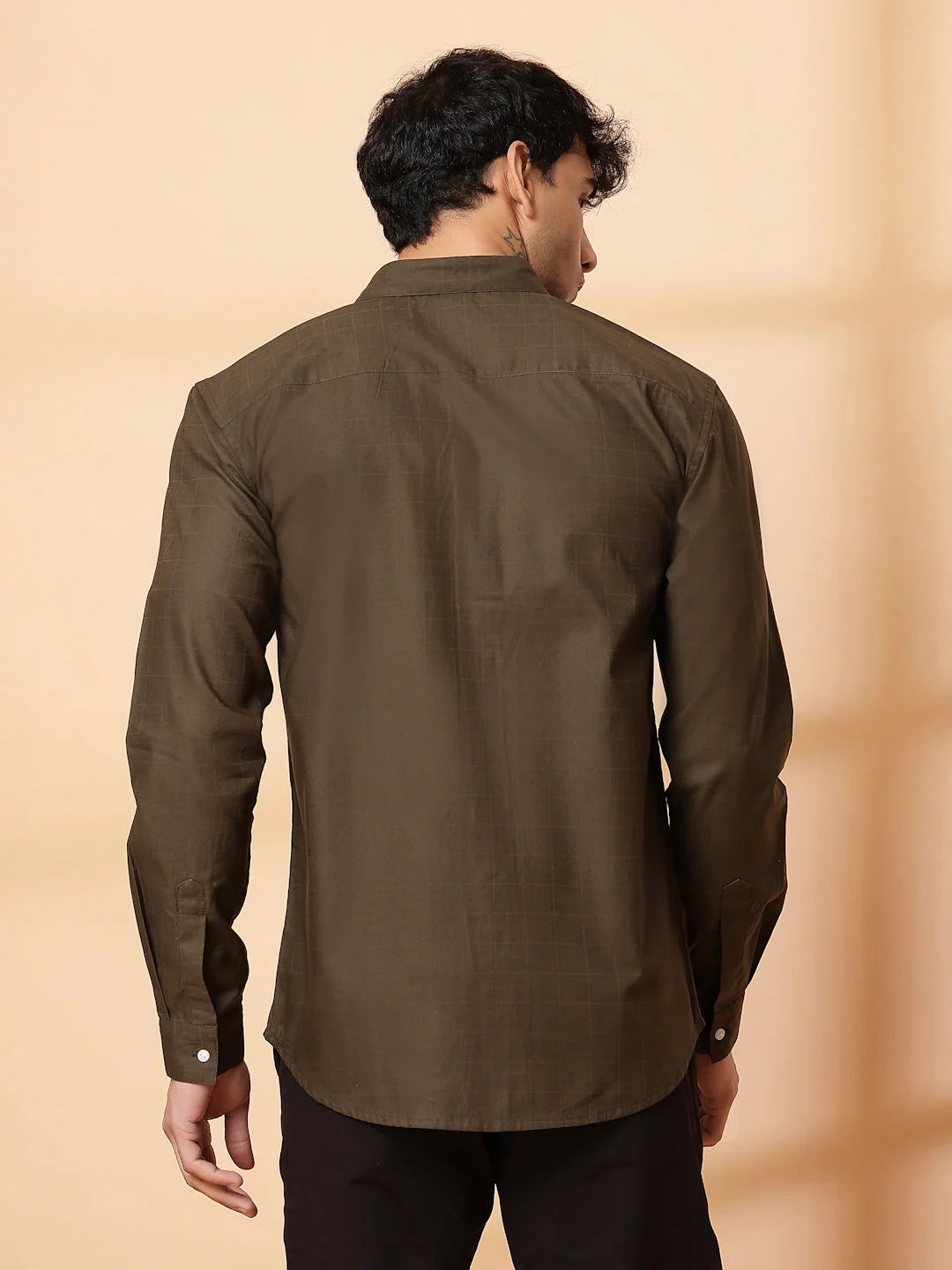 Men Classic Dobby Check Shirt - Image 3