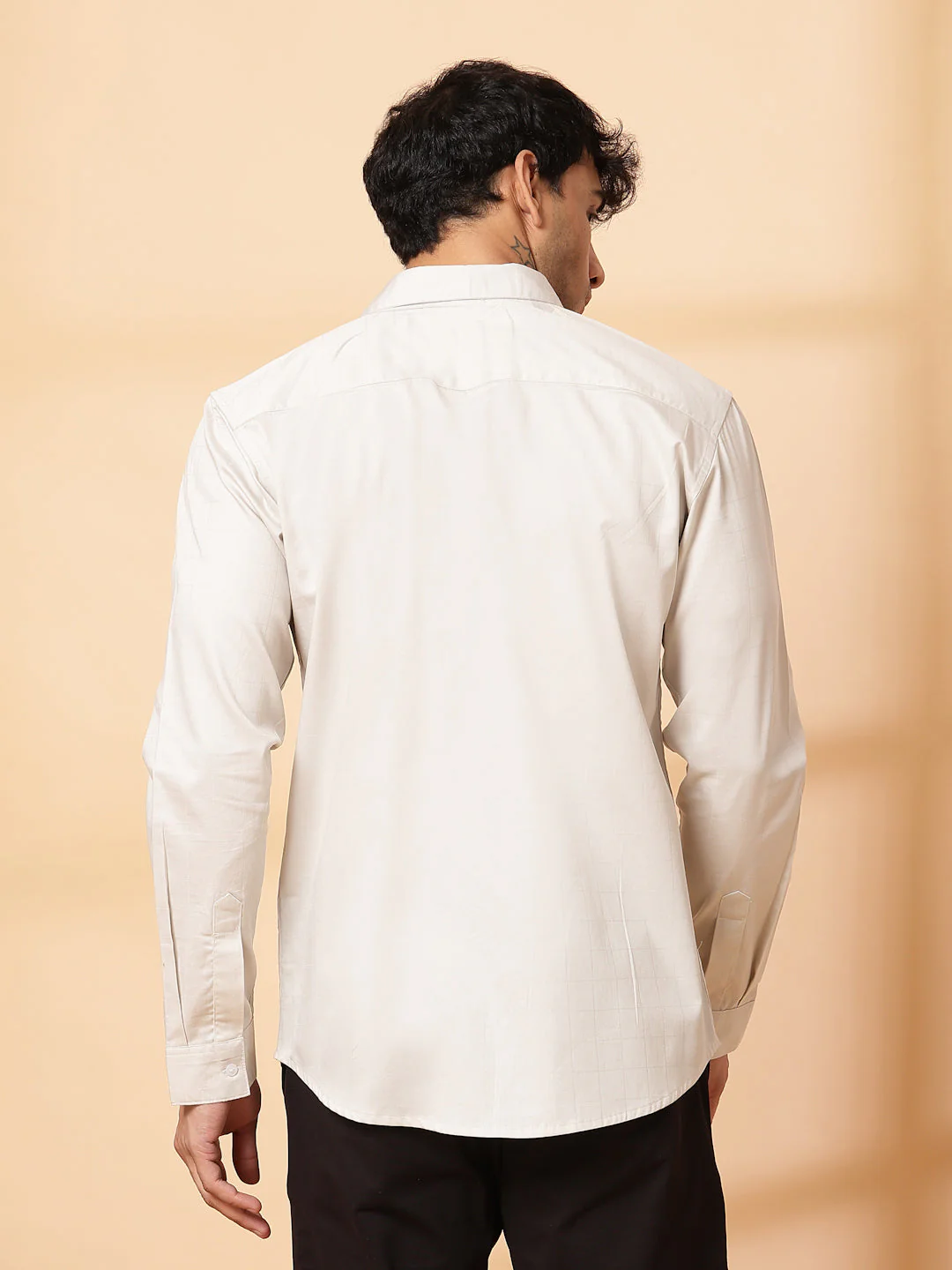 Men Classic Dobby Check Shirt - Image 5