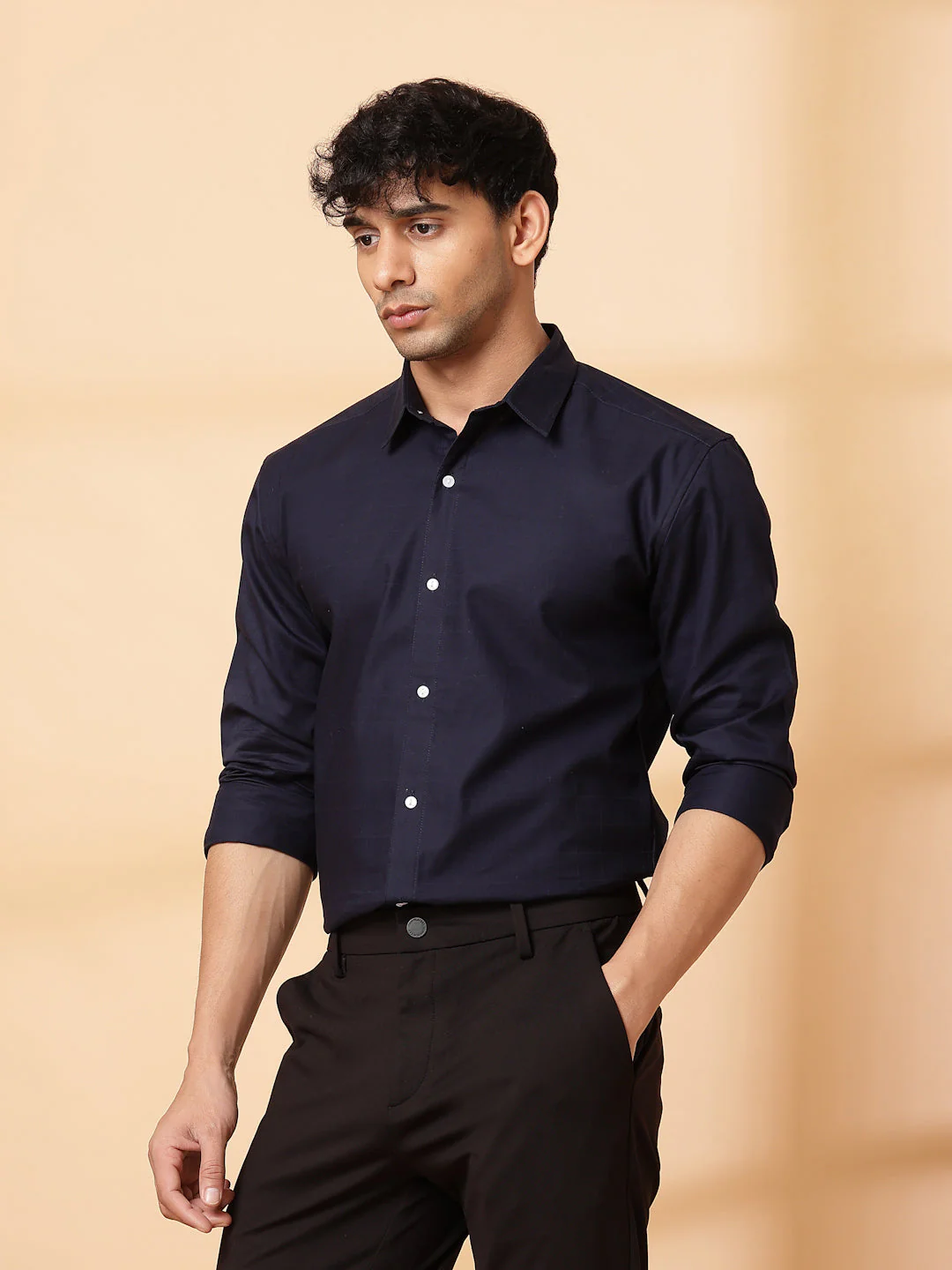 Men Classic Dobby Check Shirt - Image 4