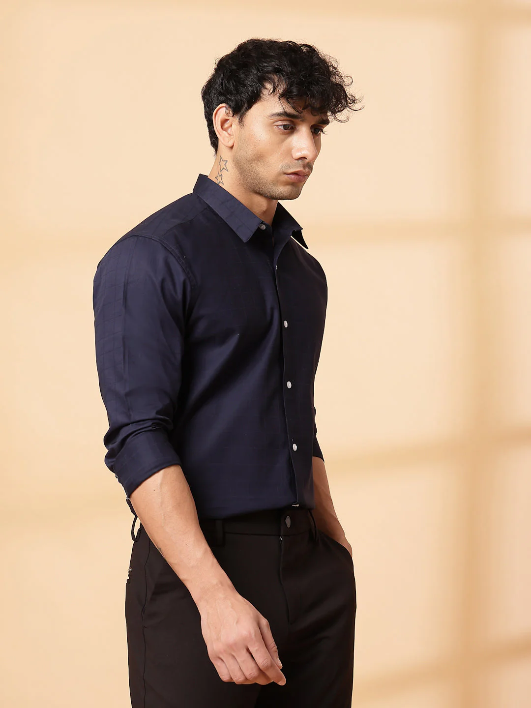 Men Classic Dobby Check Shirt - Image 5