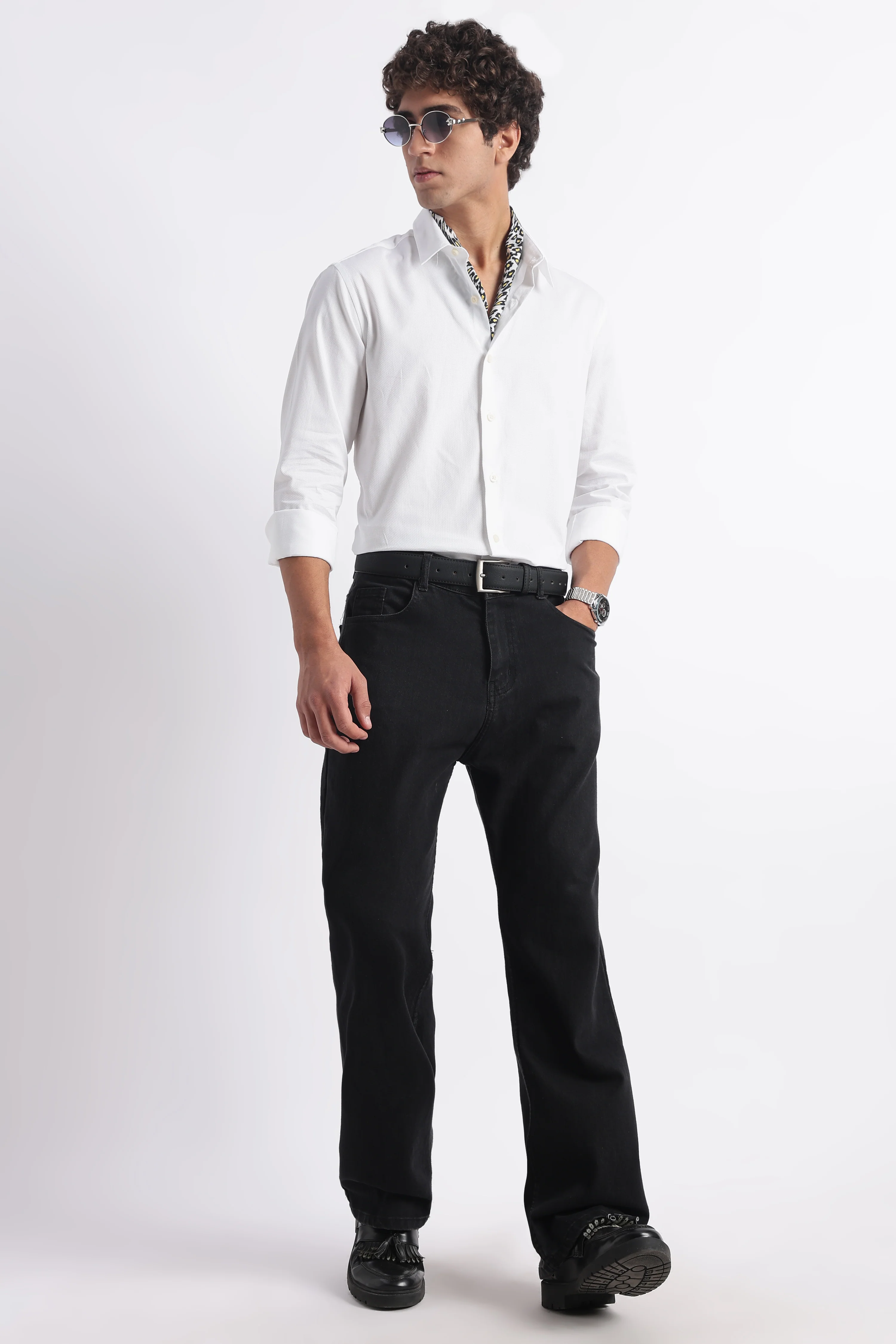 Men Classic Dobby Solid Shirt - Image 6