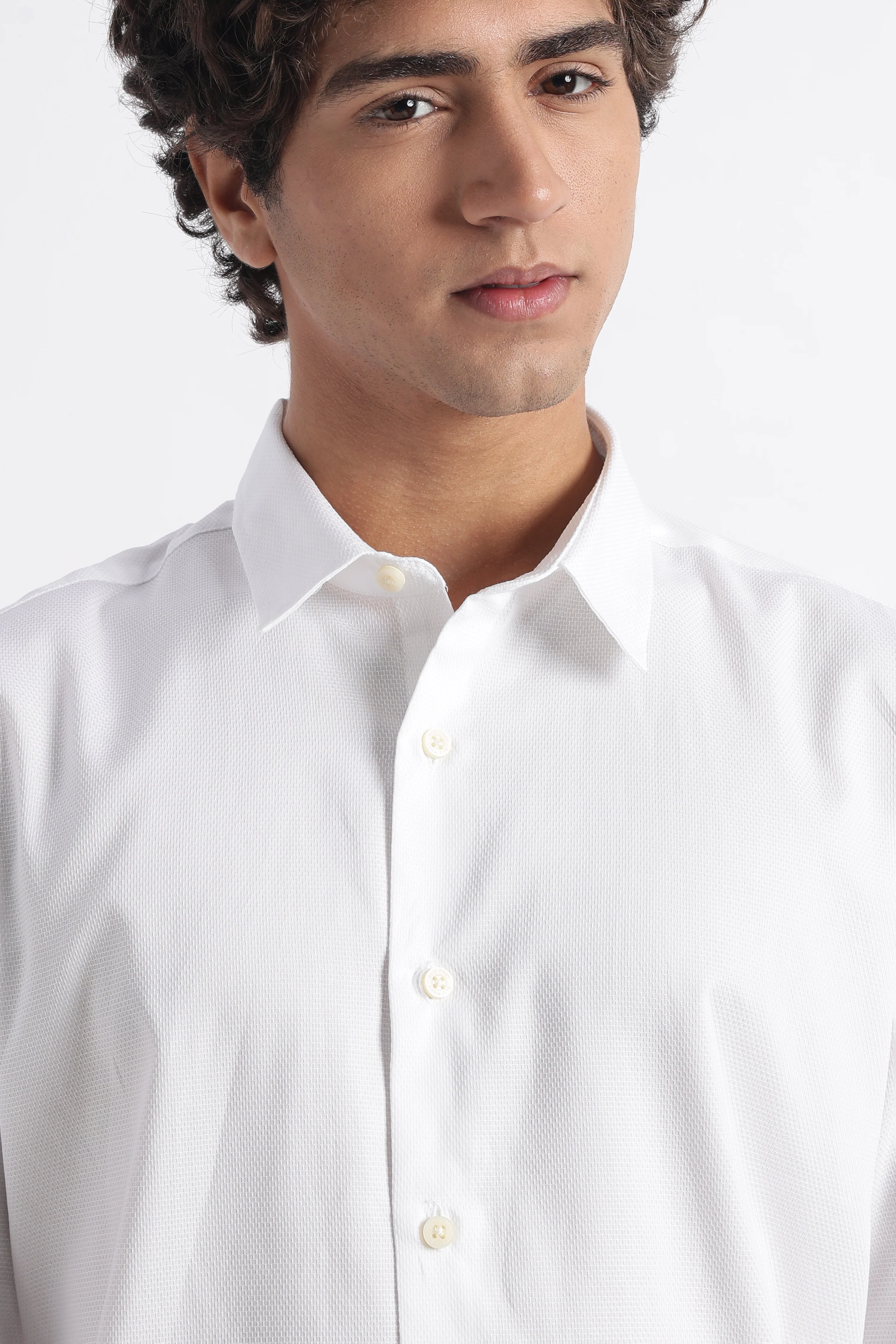 Men Classic Dobby Solid Shirt - Image 9
