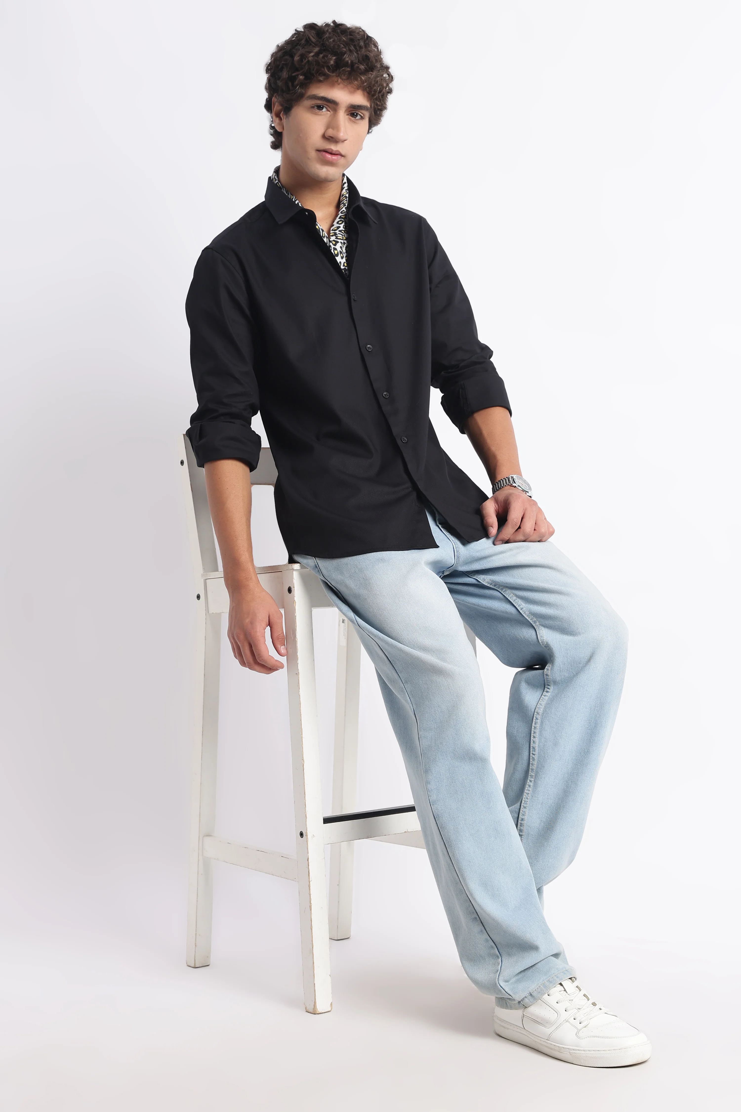 Men Classic Dobby Solid Shirt - Image 6