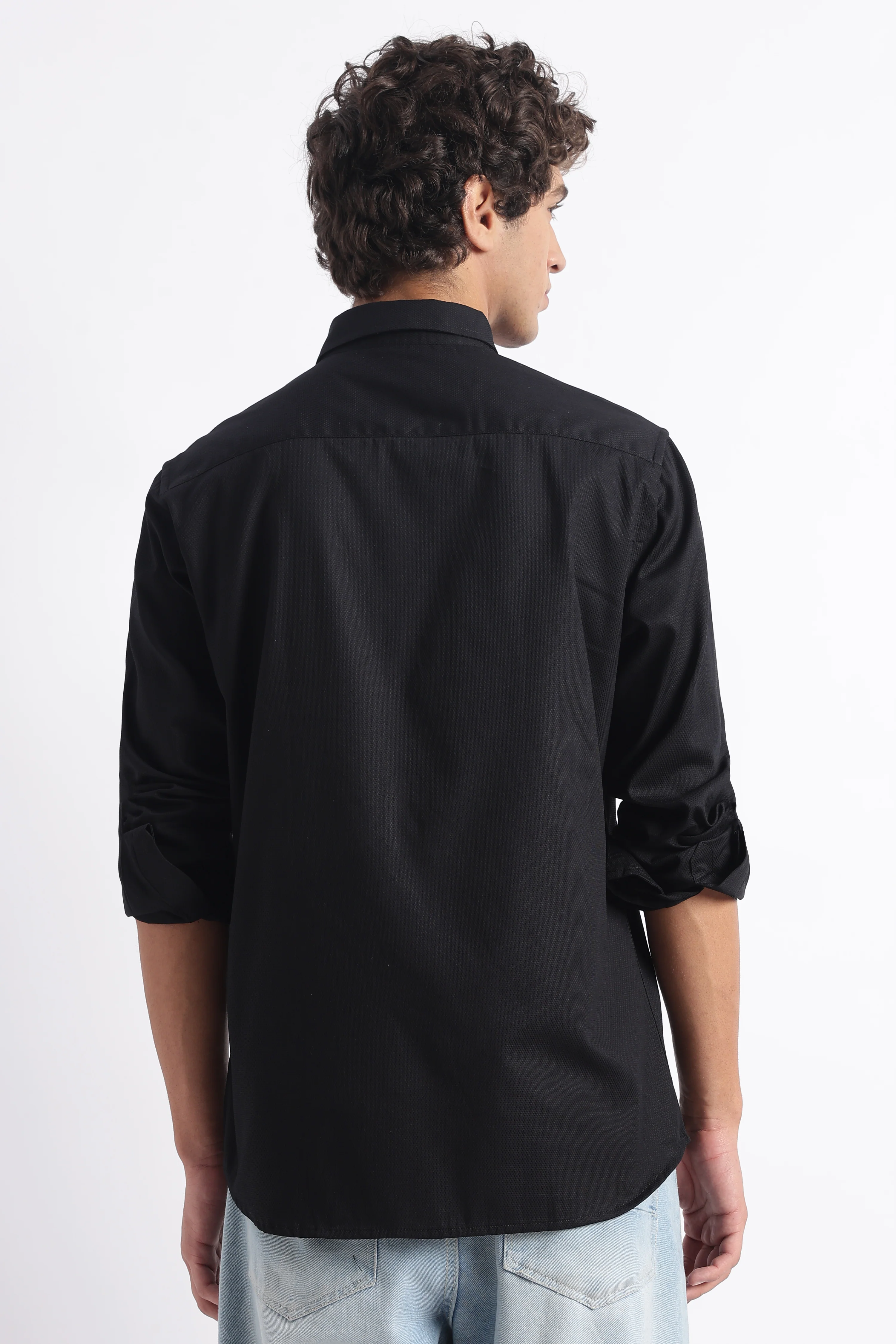 Men Classic Dobby Solid Shirt - Image 8