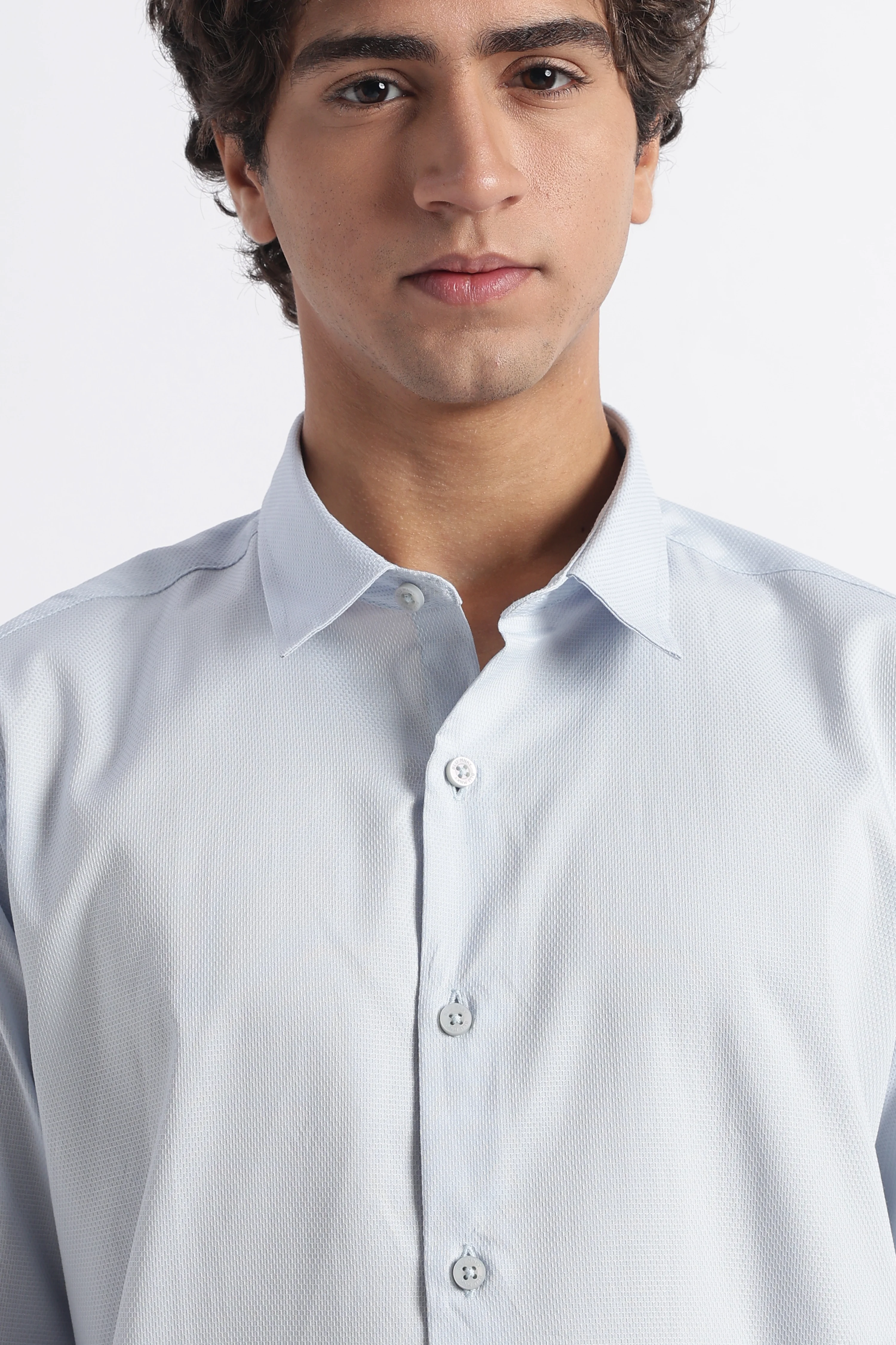 Men Classic Dobby Solid Shirt - Image 8