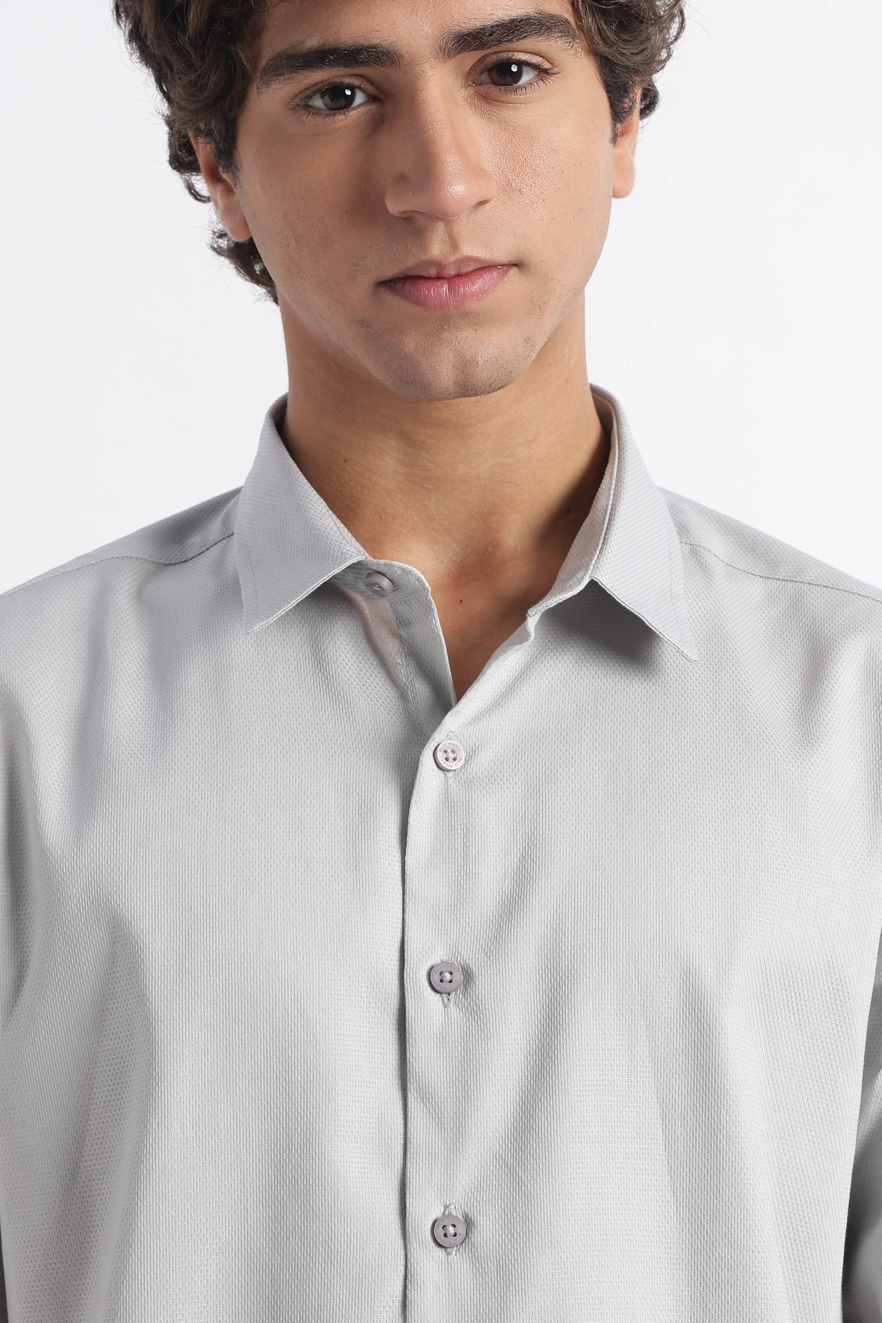 Men Classic Dobby Solid Shirt - Image 8