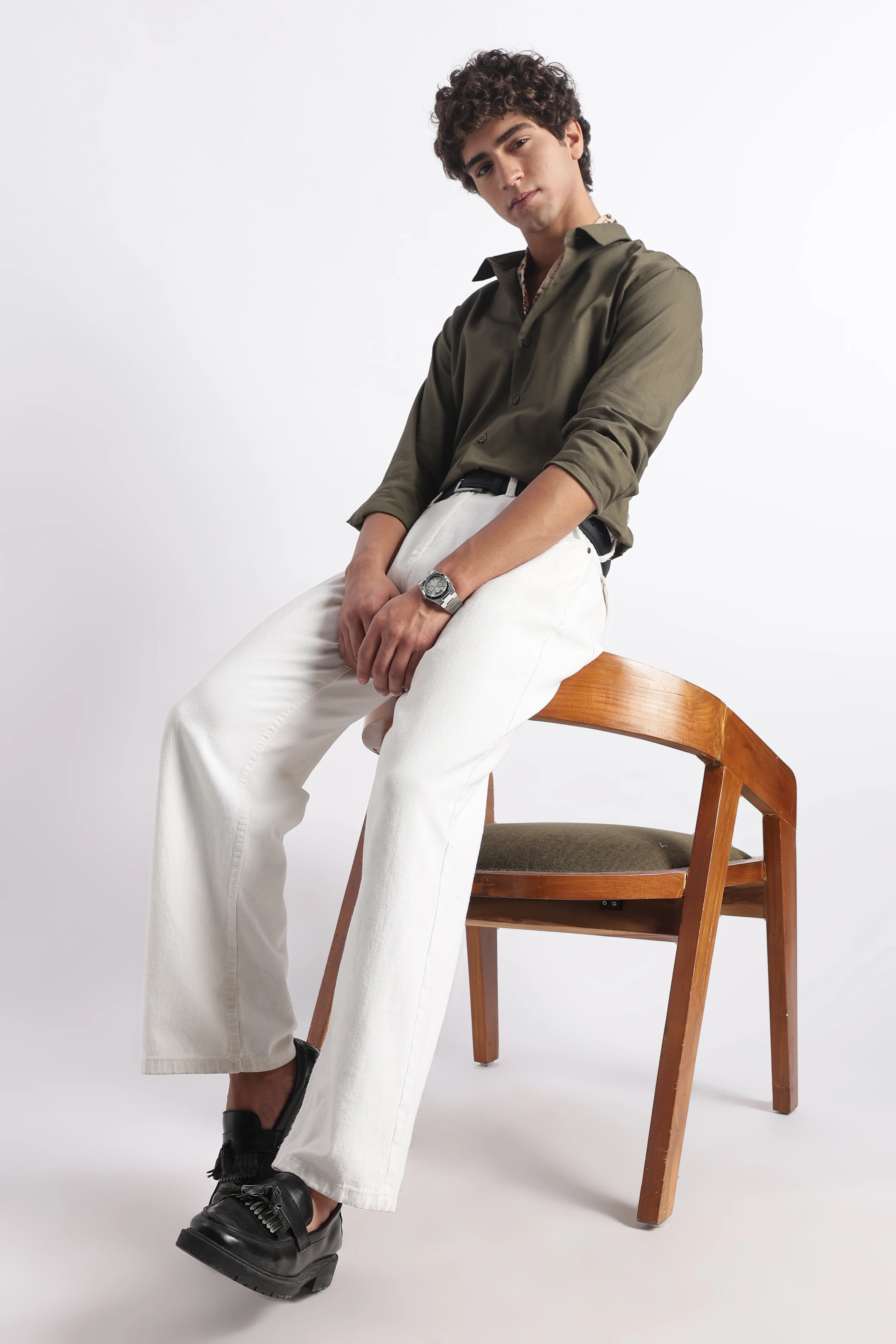 Men Classic Dobby Solid Shirt - Image 7