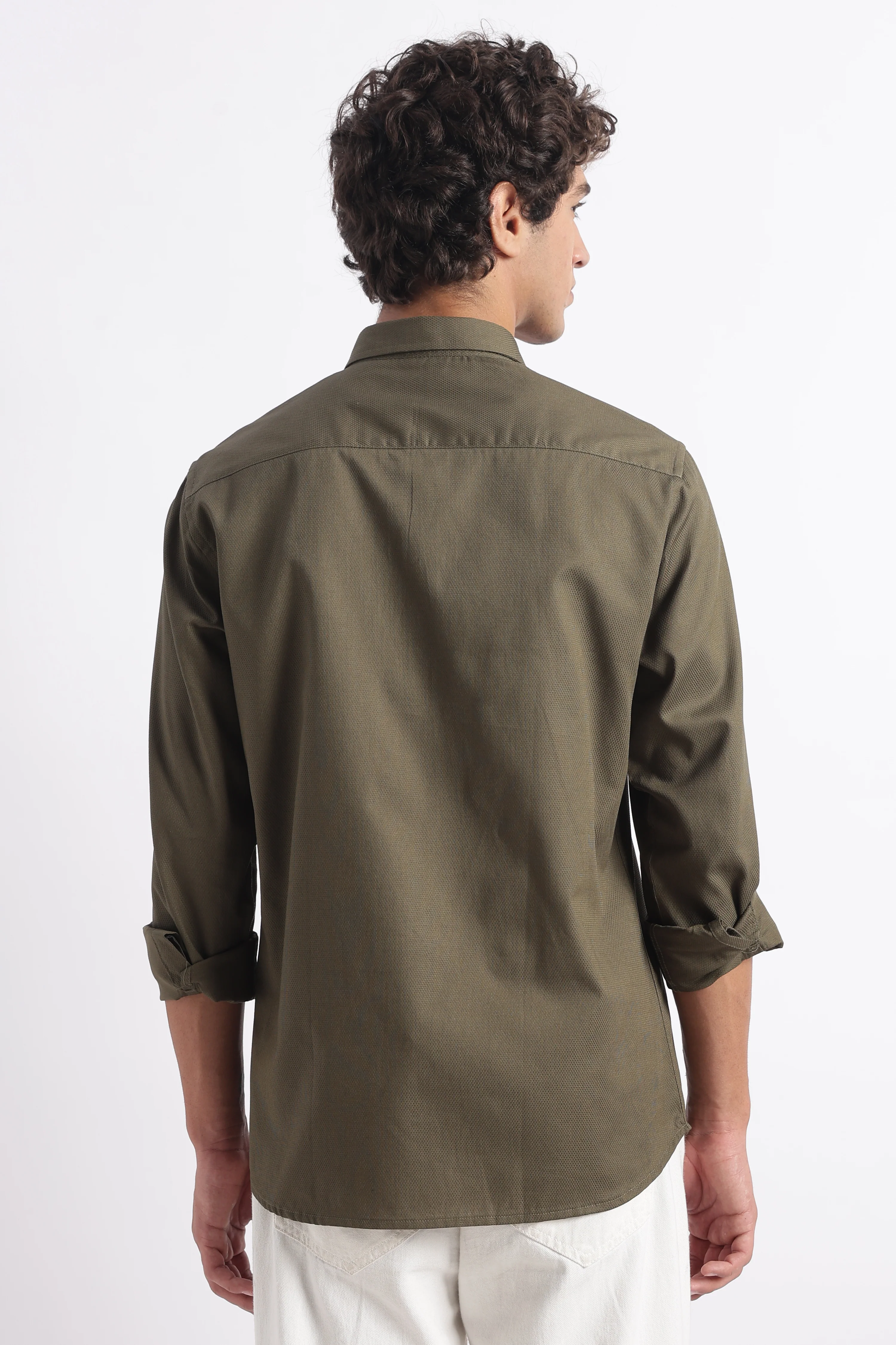Men Classic Dobby Solid Shirt - Image 8