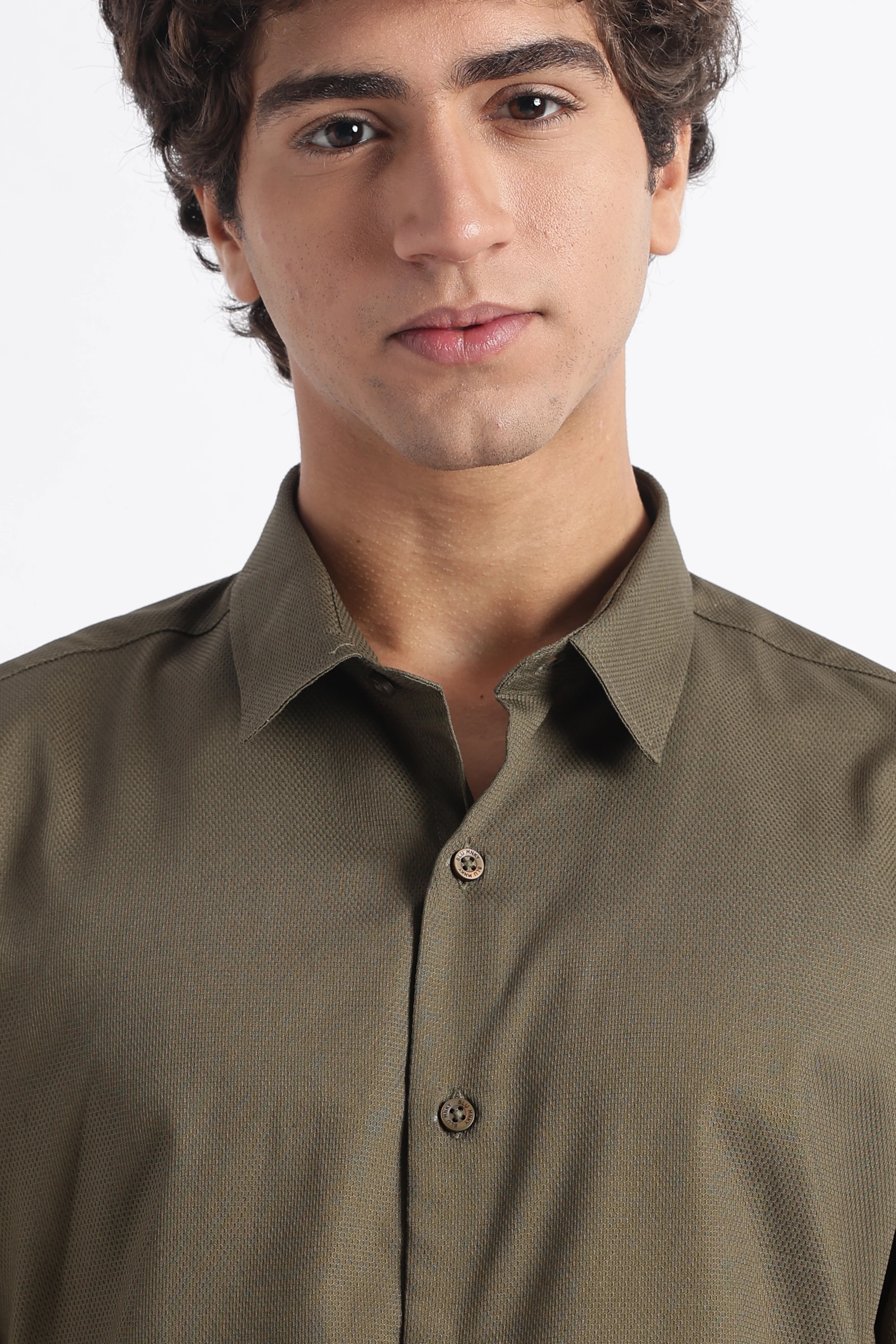 Men Classic Dobby Solid Shirt - Image 9