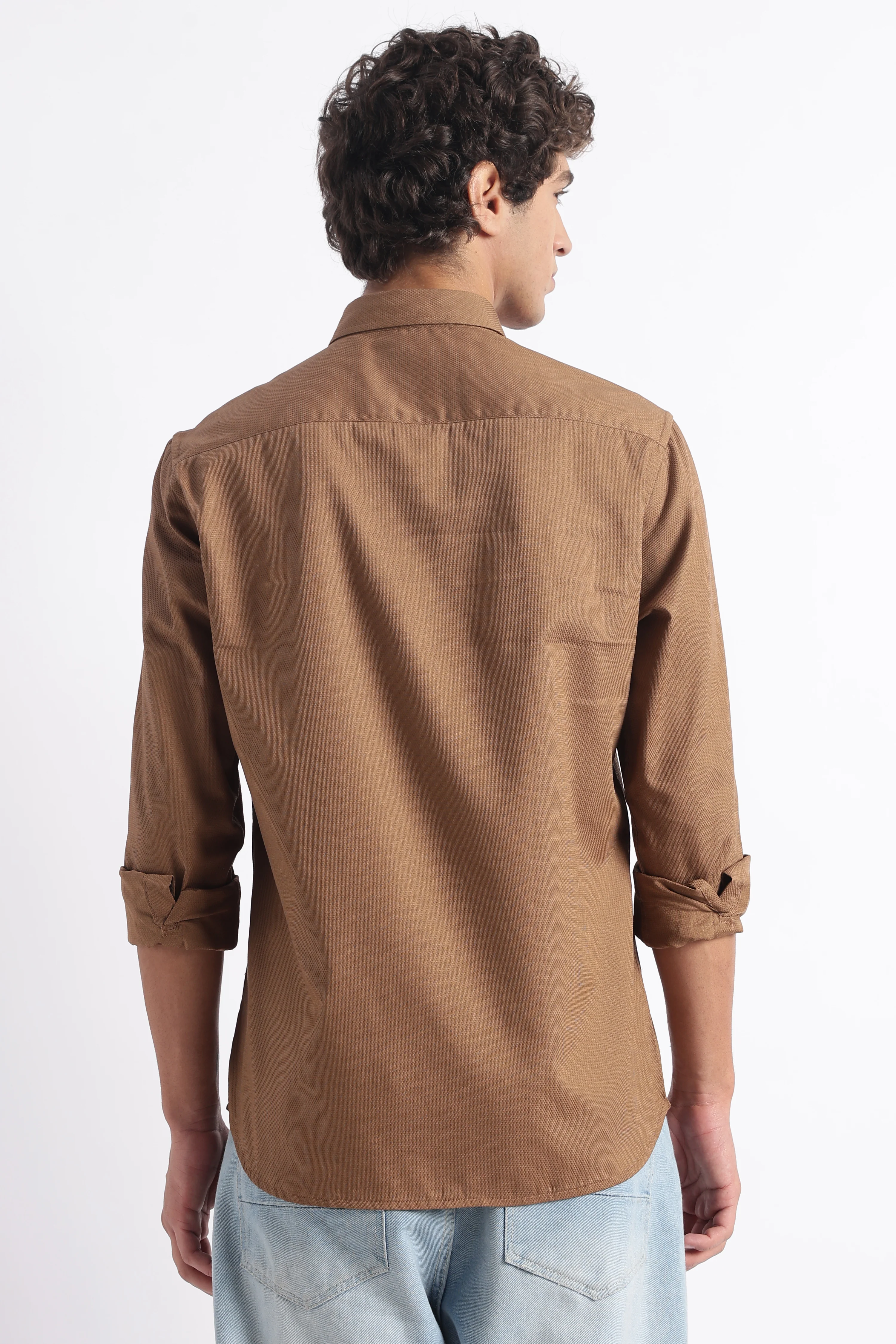 Men Classic Dobby Solid Shirt - Image 8