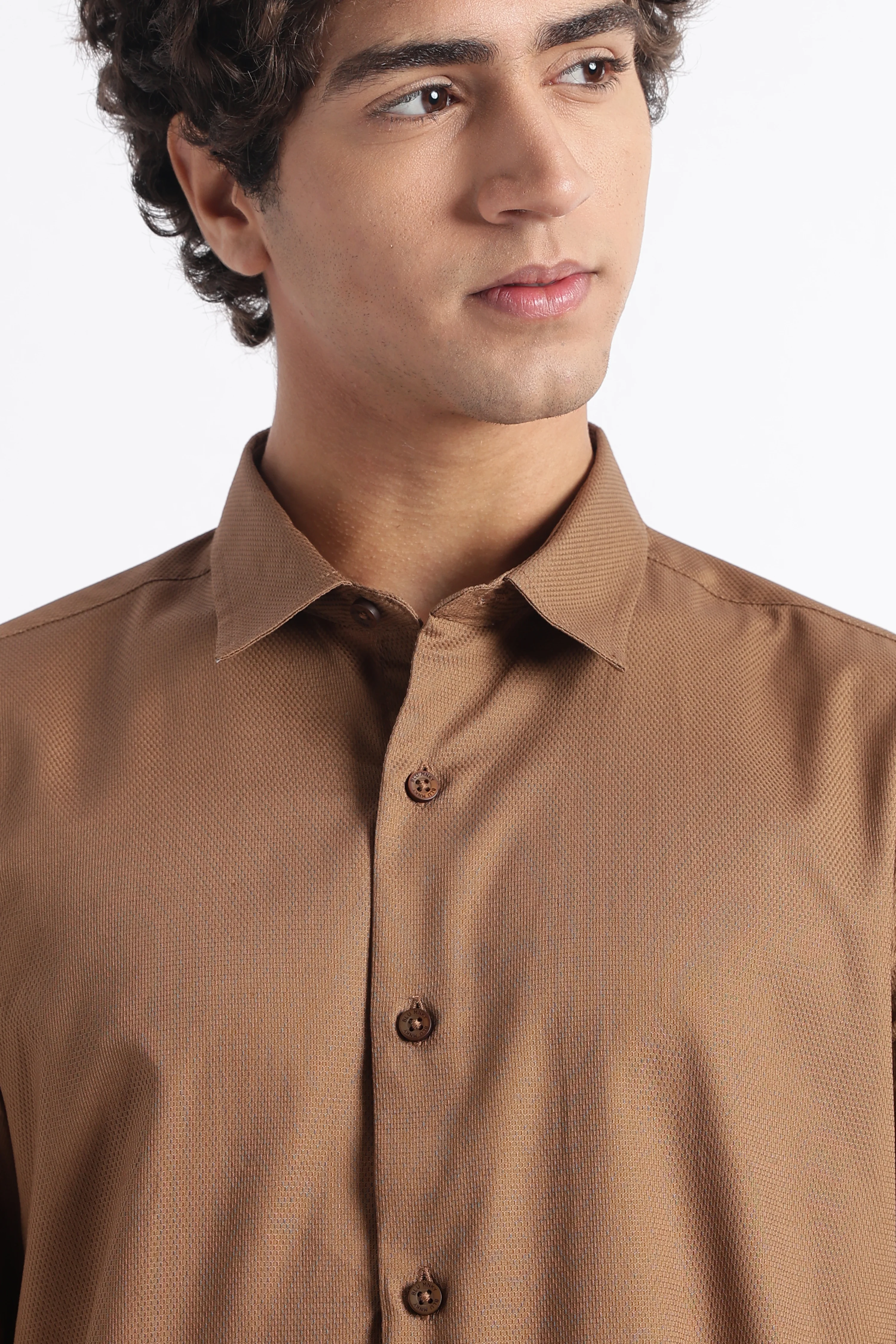 Men Classic Dobby Solid Shirt - Image 9