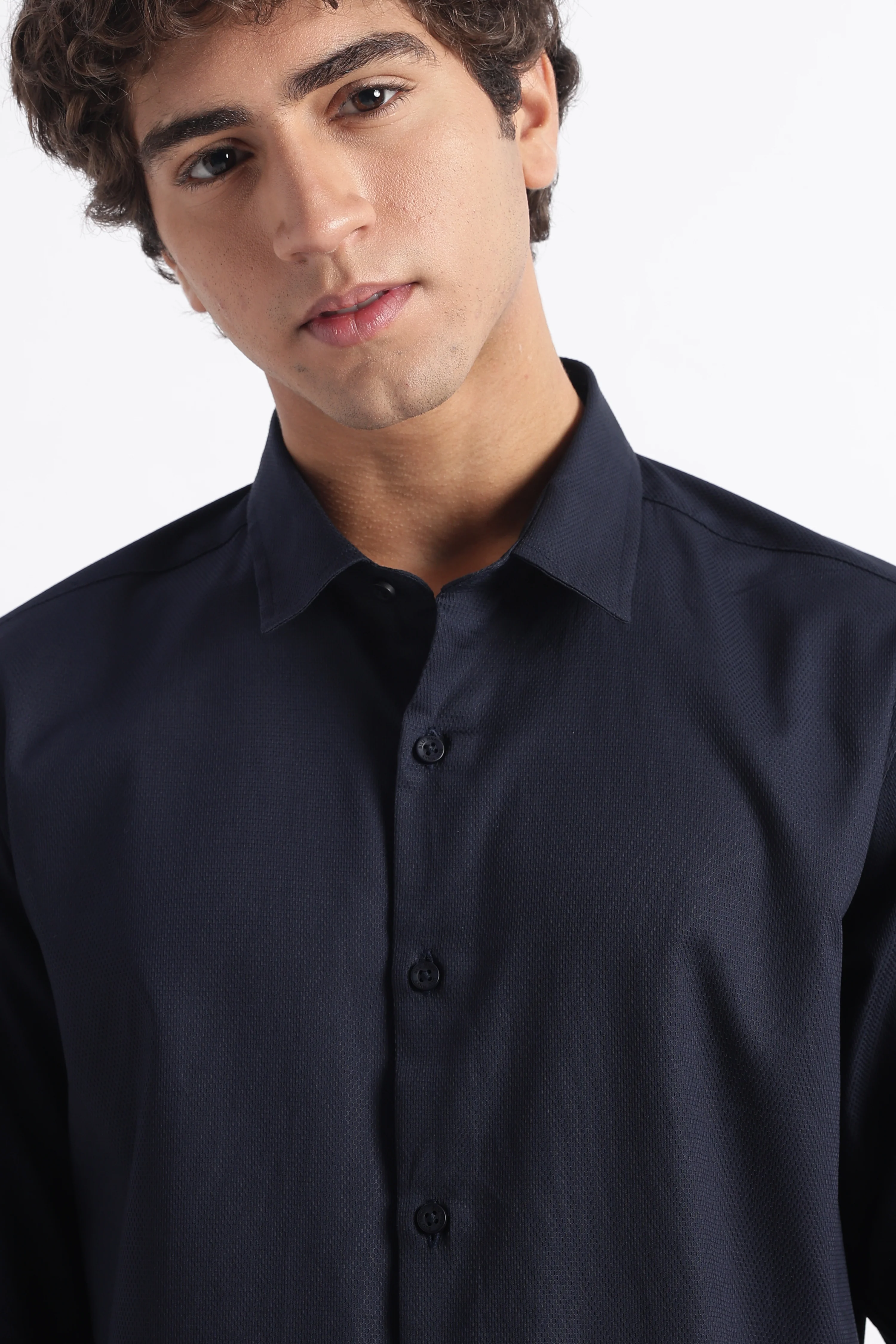 Men Classic Dobby Solid Shirt - Image 9