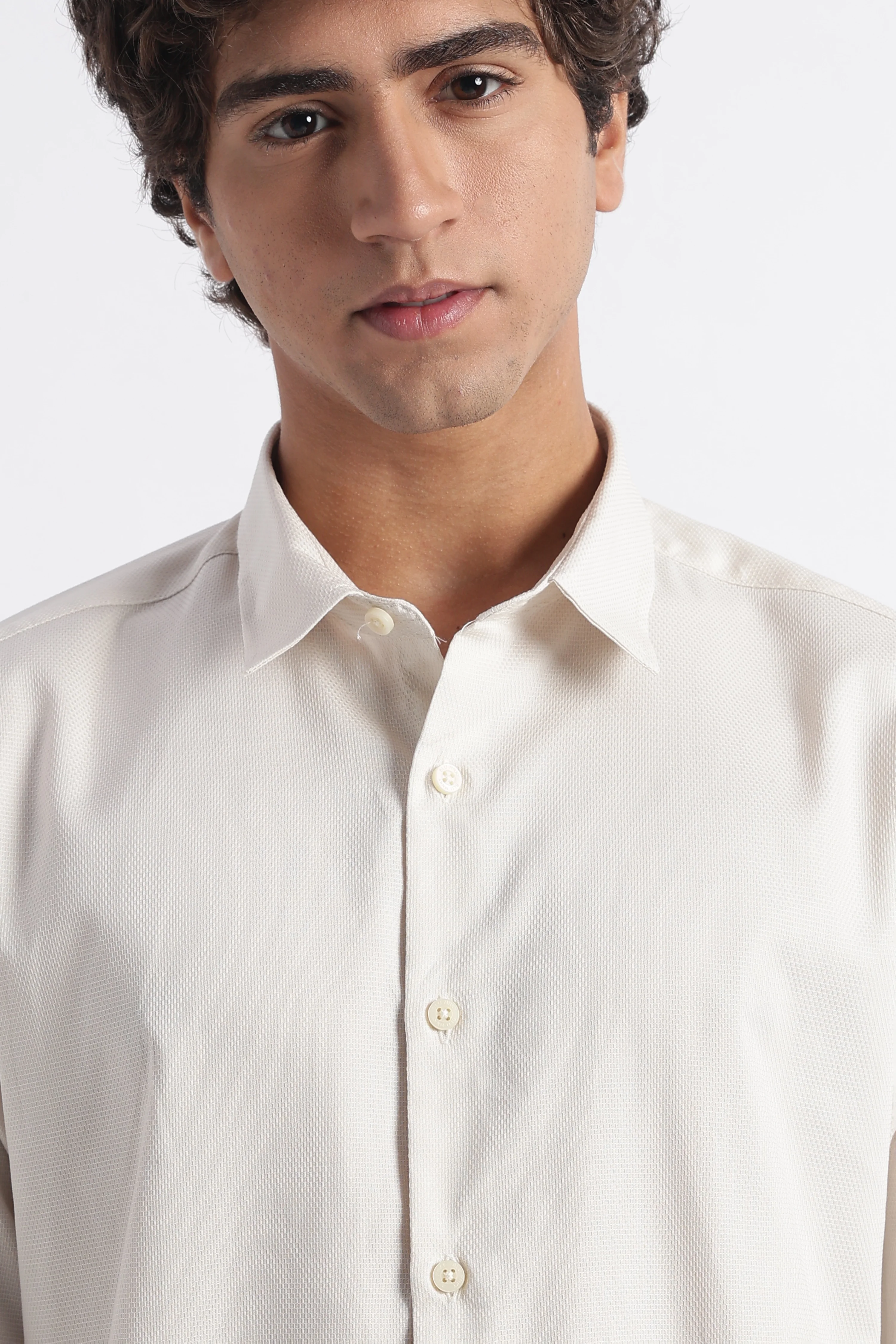 Men Classic Dobby Solid Shirt - Image 9