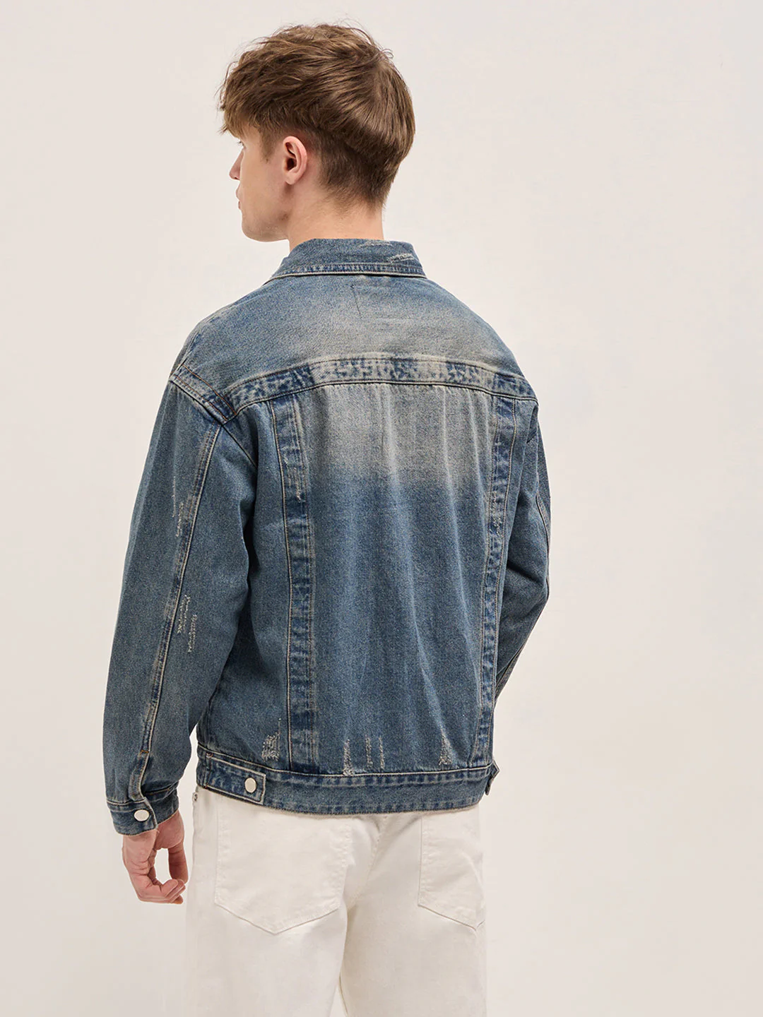 Men Classic Light Blue Denim Jacket - Image 2