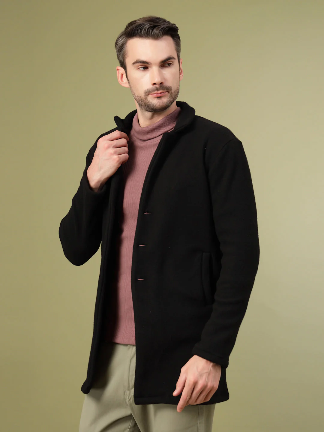 Men Classic Overcoat - Image 3