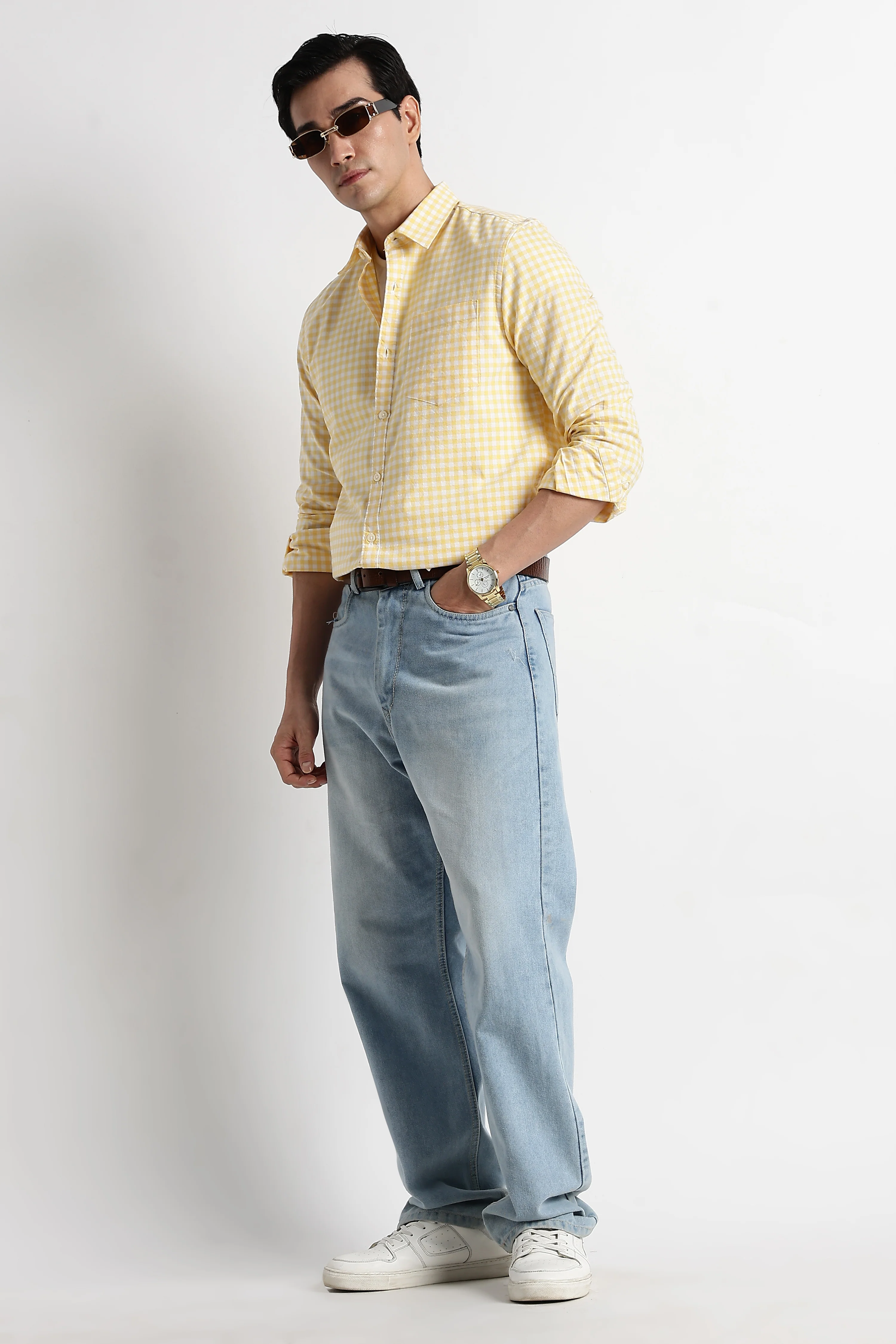 Men Classic Oxford Check Shirt - Image 4