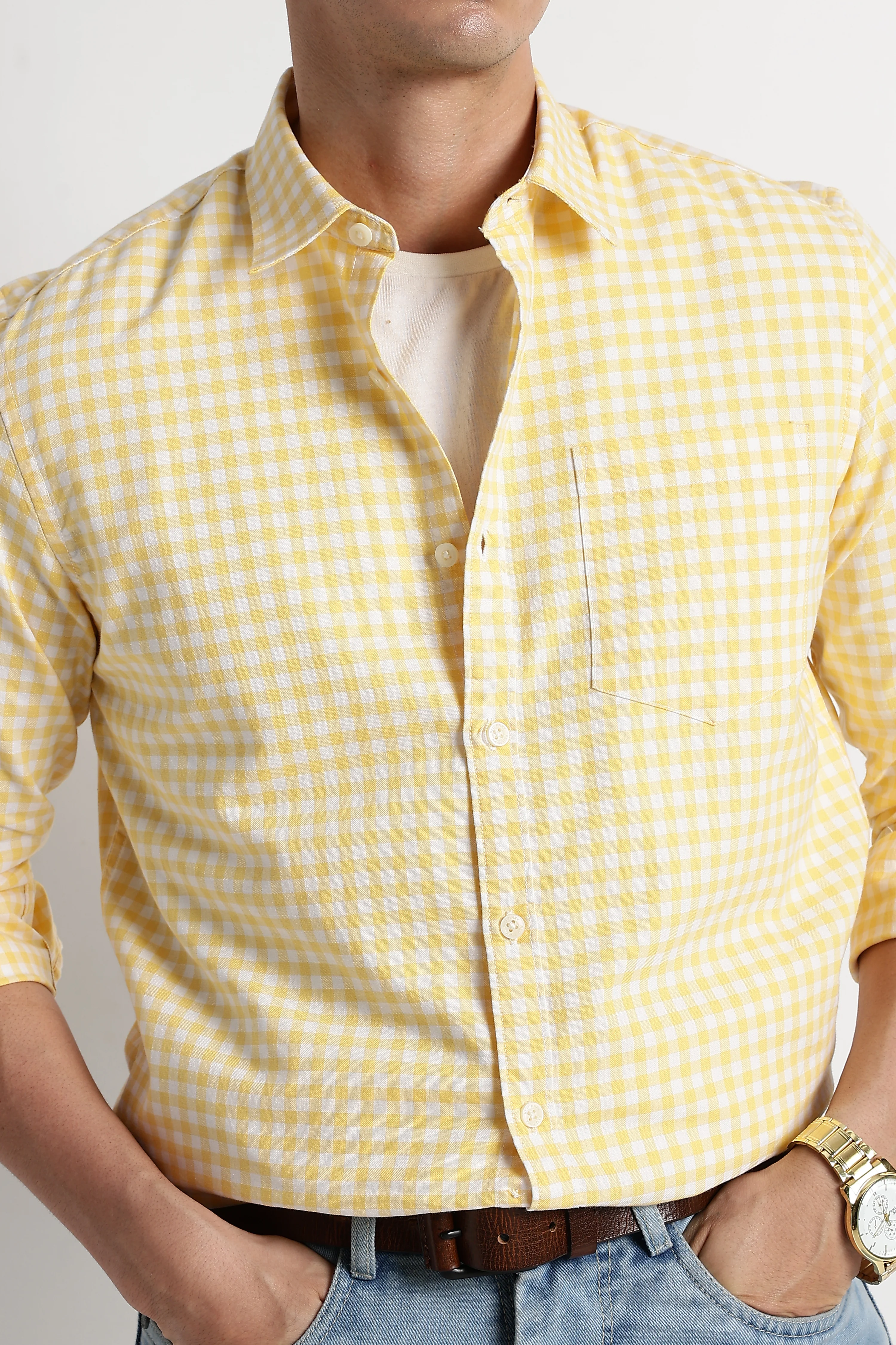 Men Classic Oxford Check Shirt - Image 5