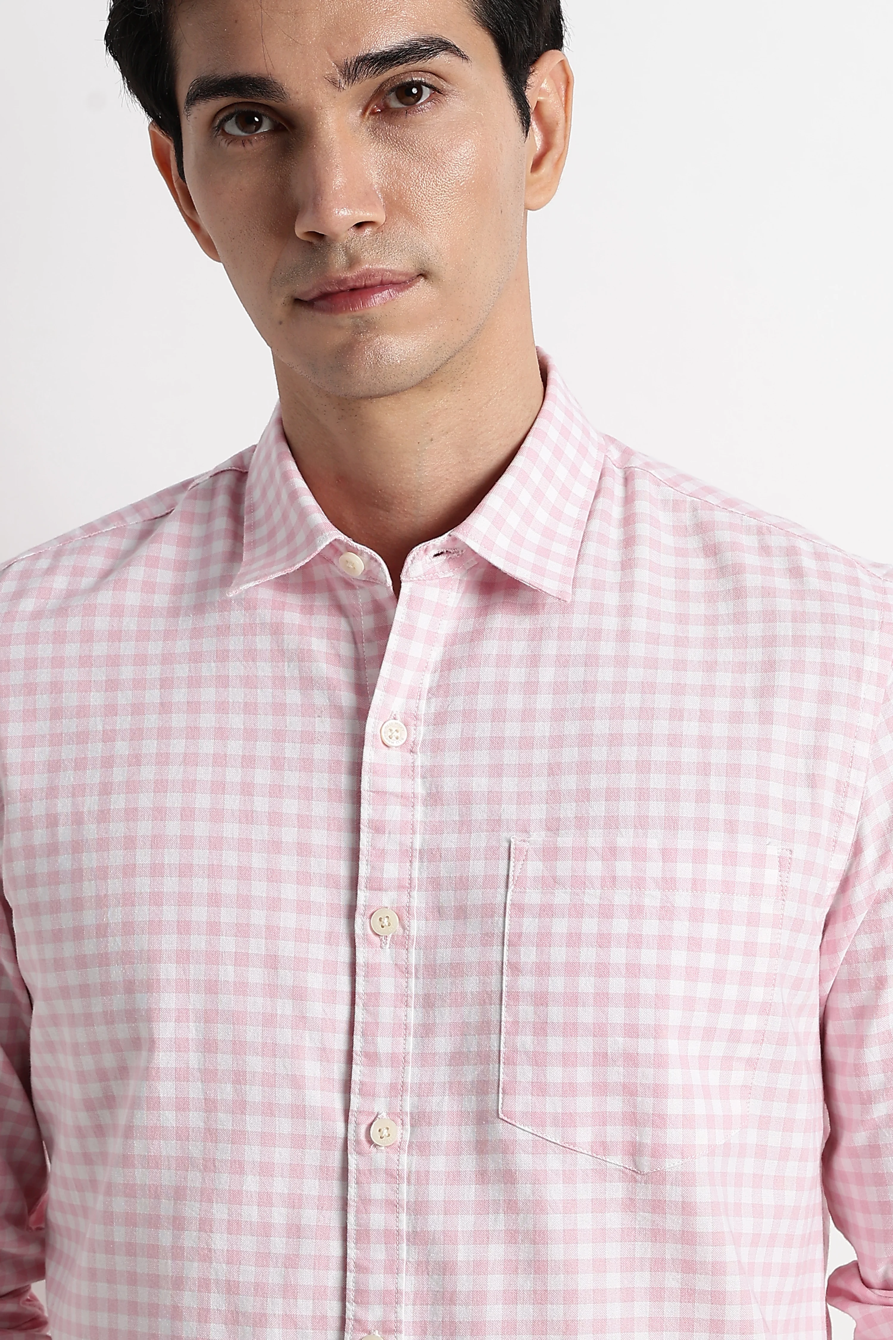Men Classic Oxford Check Shirt - Image 6