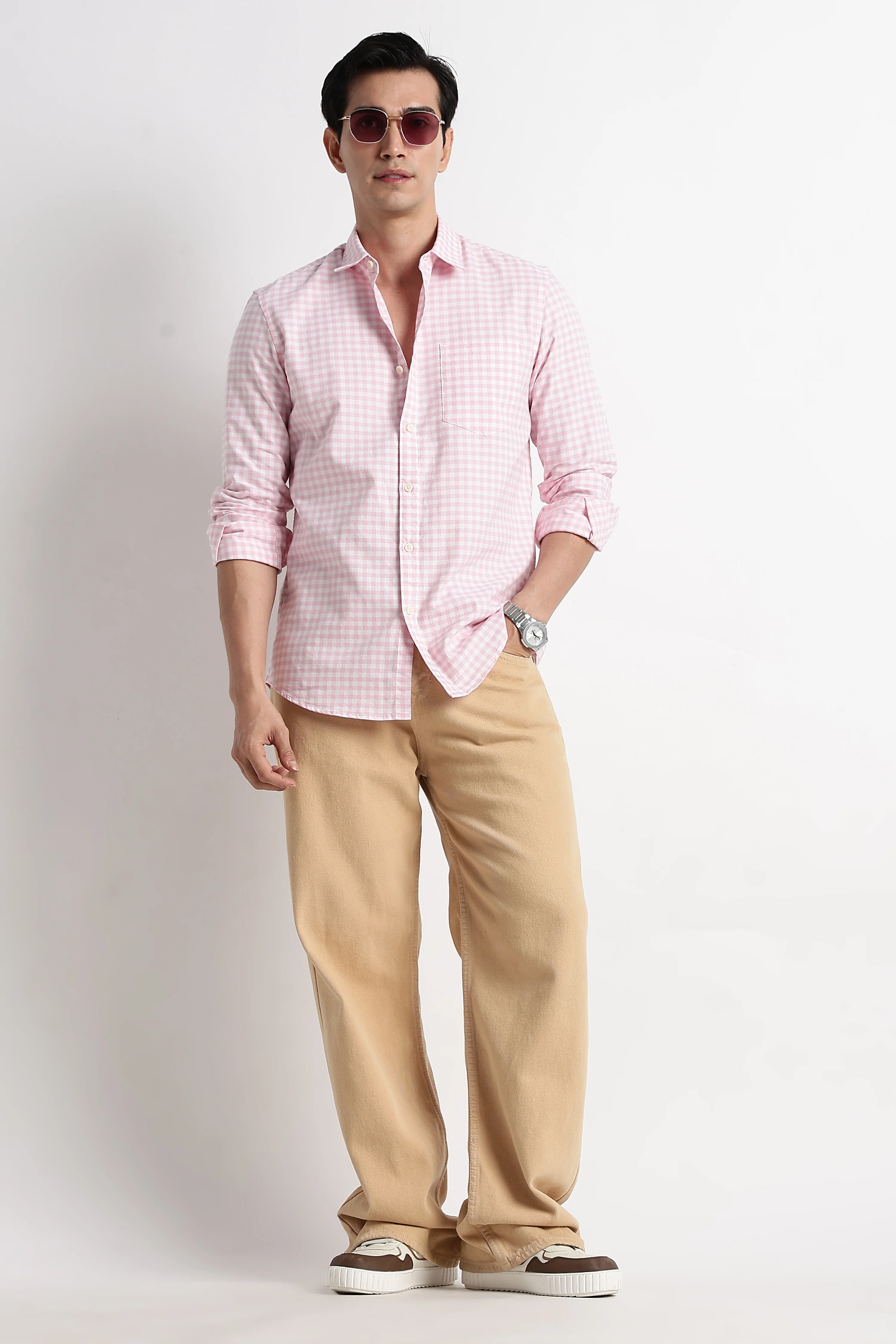 Men Classic Oxford Check Shirt - Image 7