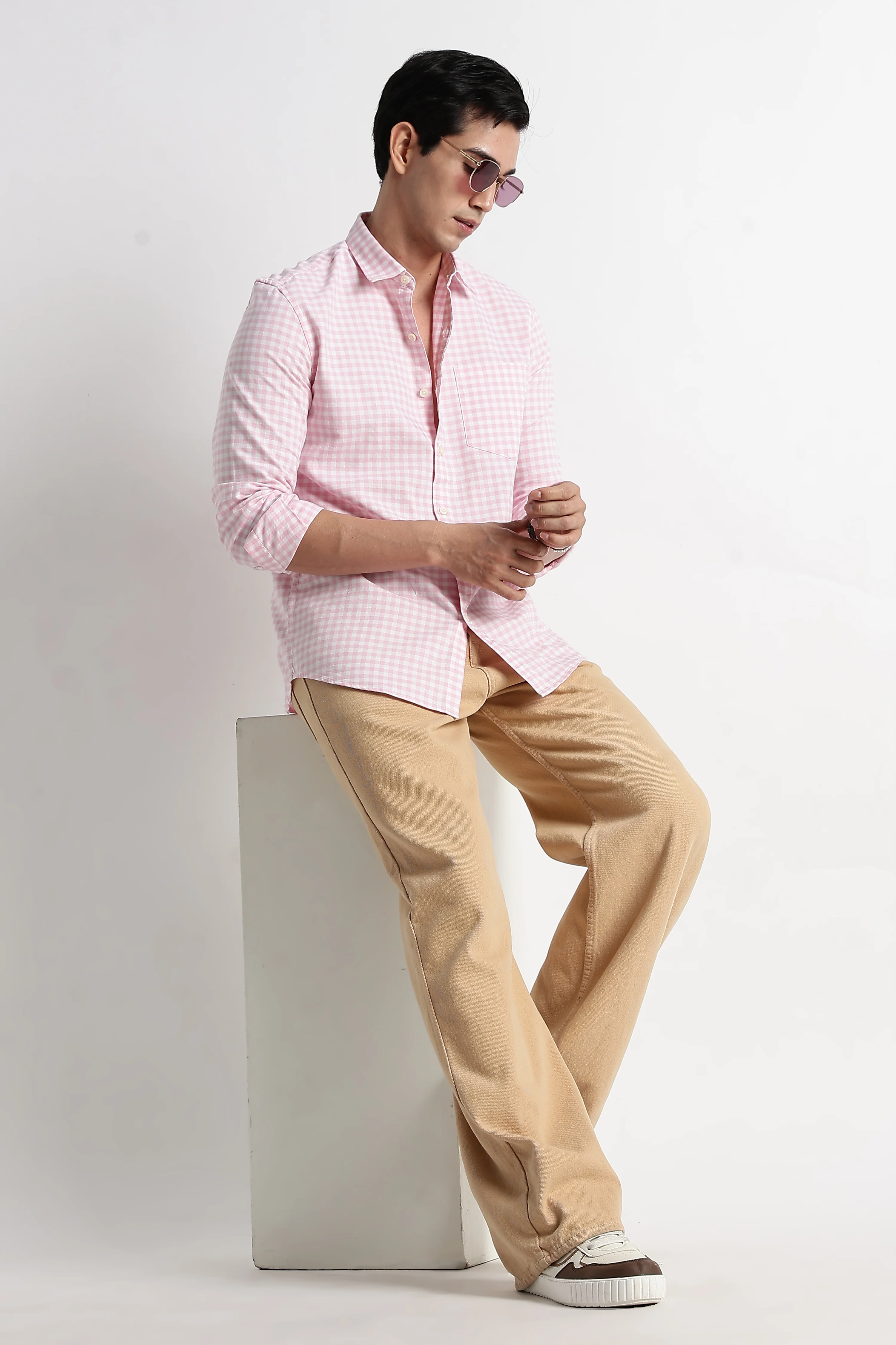 Men Classic Oxford Check Shirt - Image 8