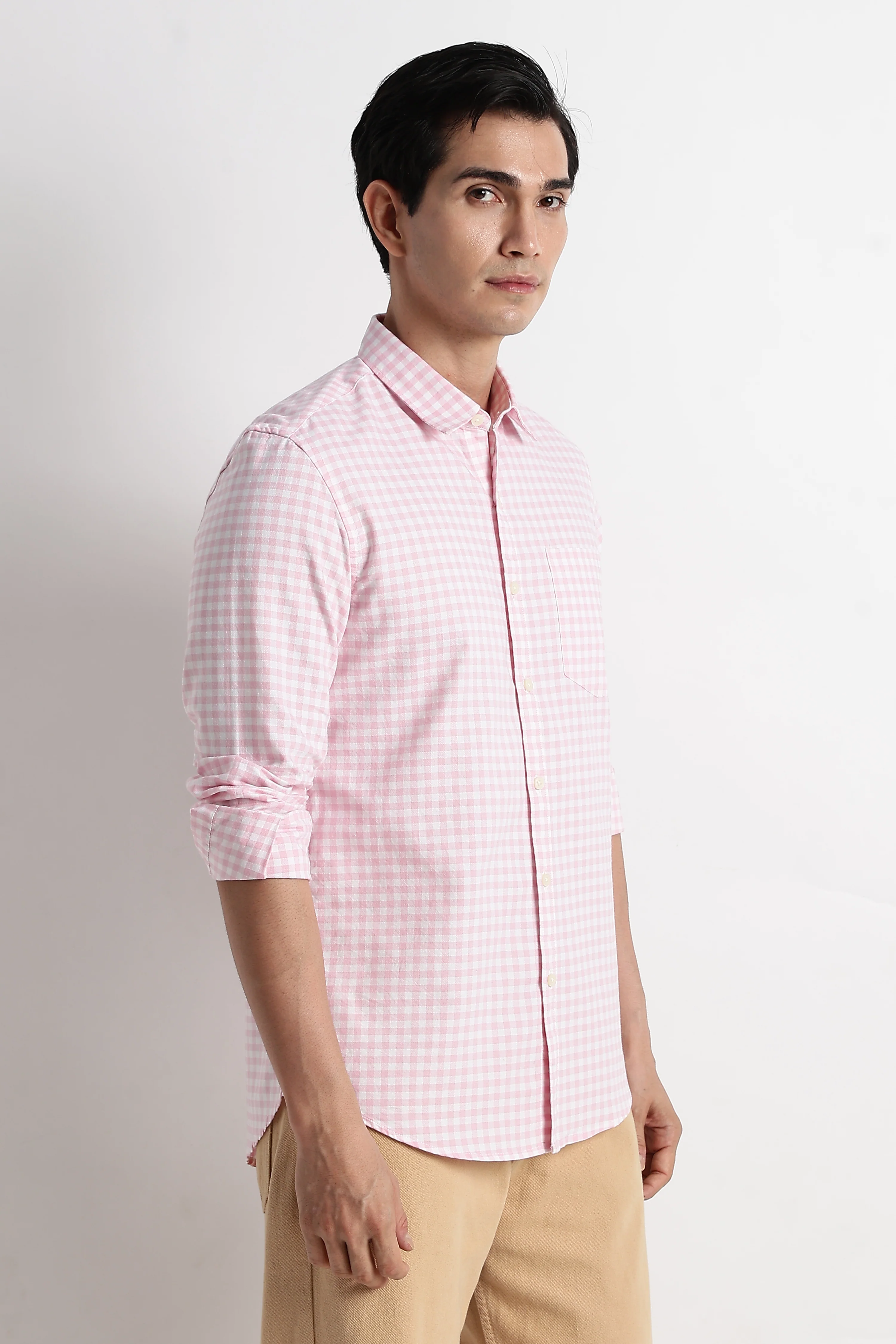 Men Classic Oxford Check Shirt - Image 9