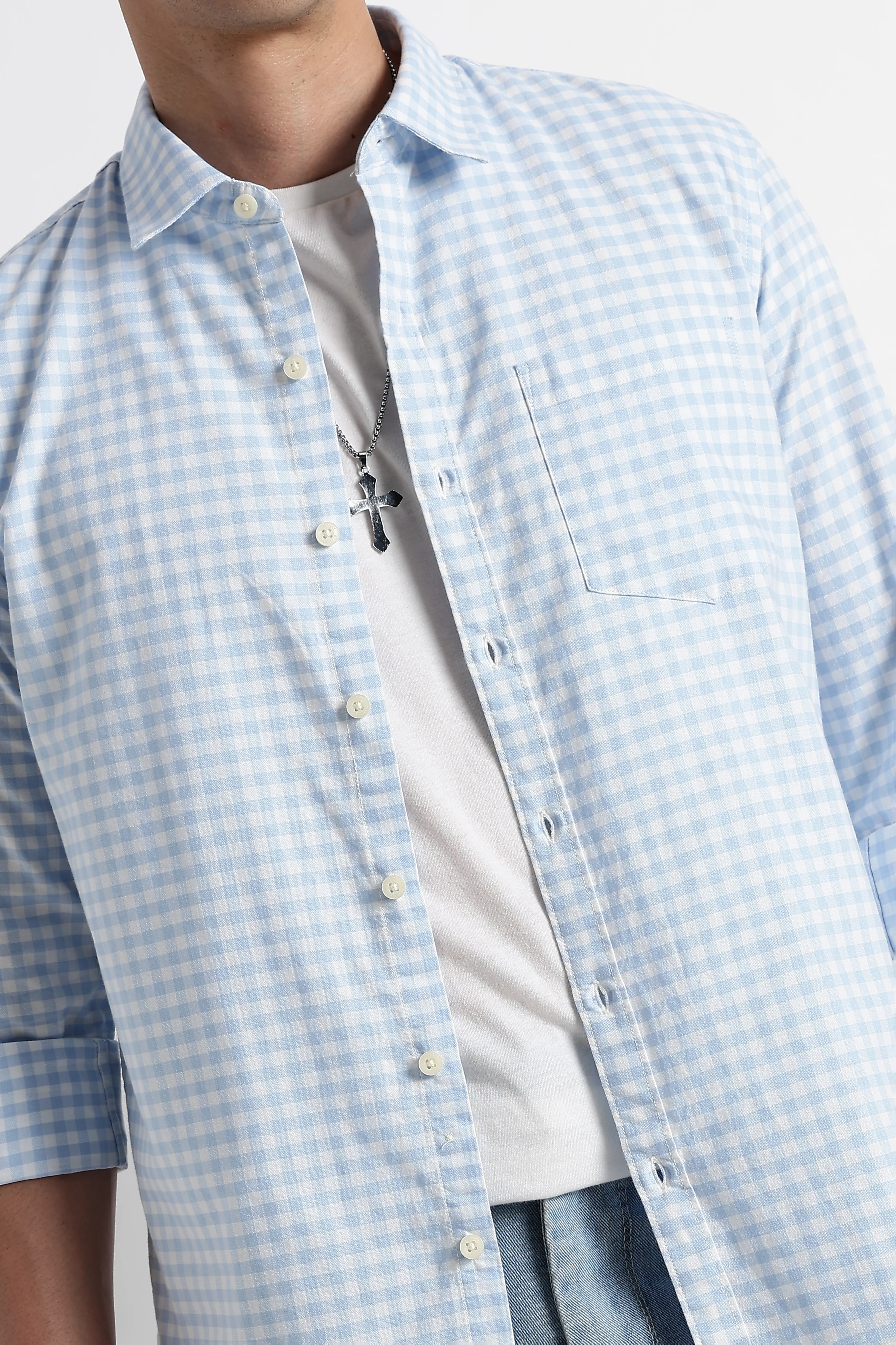 Men Classic Oxford Check Shirt - Image 10
