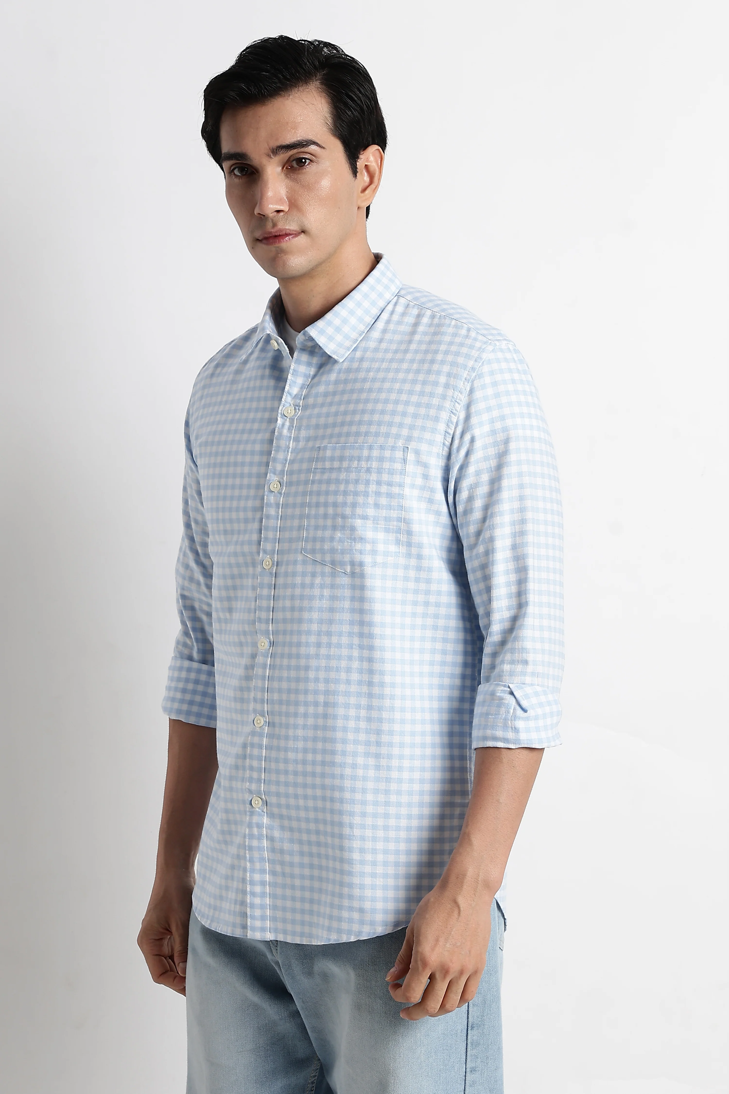 Men Classic Oxford Check Shirt - Image 5