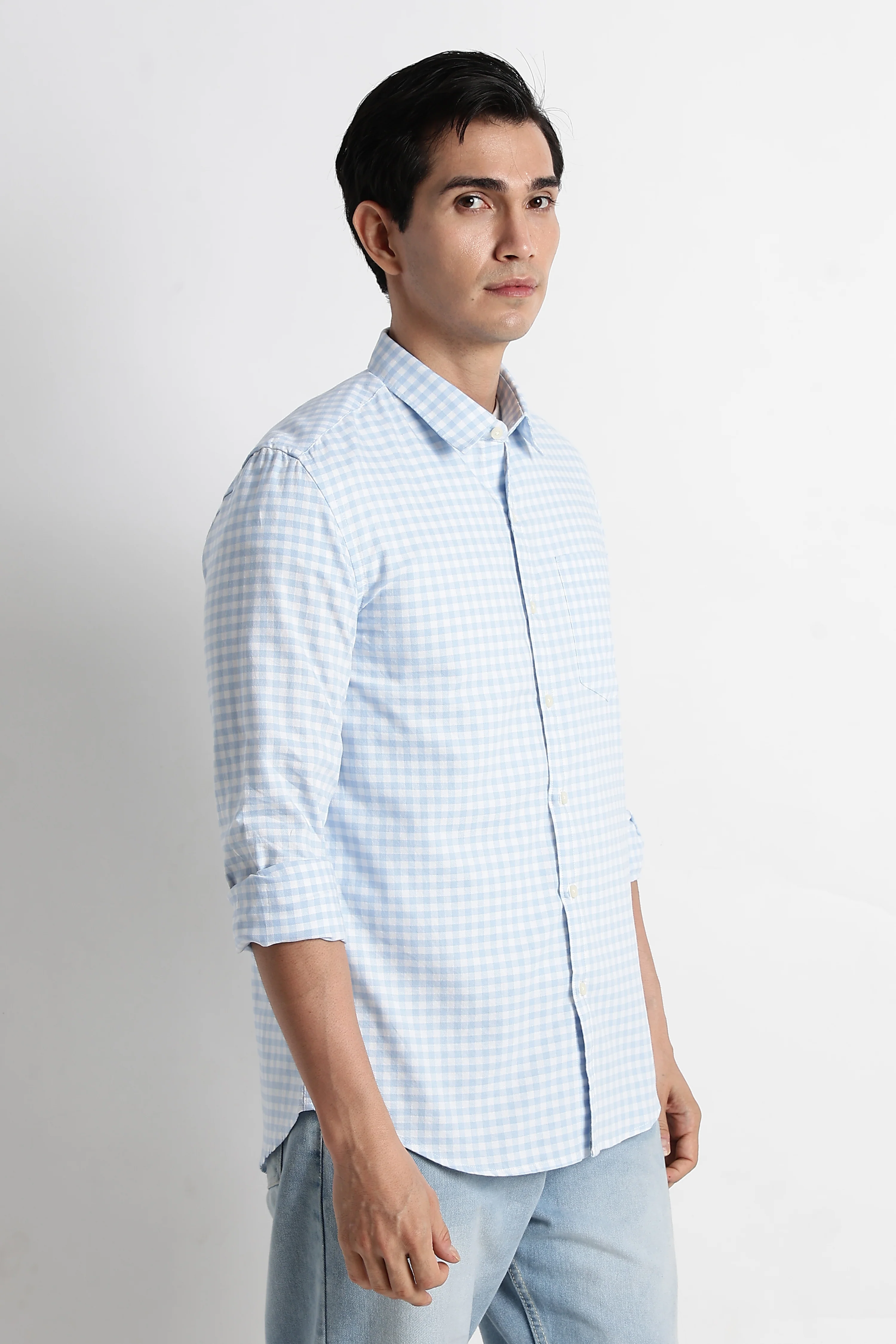 Men Classic Oxford Check Shirt - Image 6