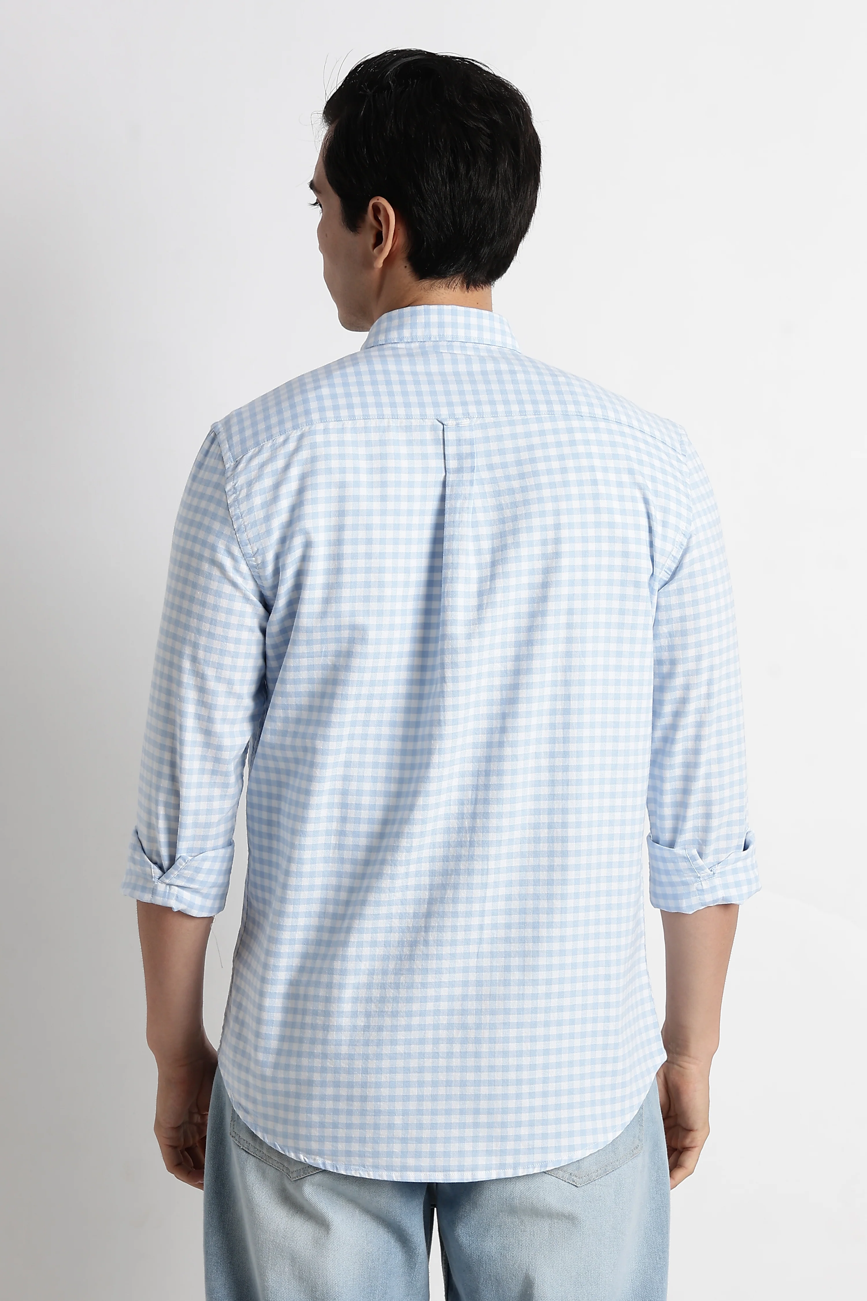 Men Classic Oxford Check Shirt - Image 7