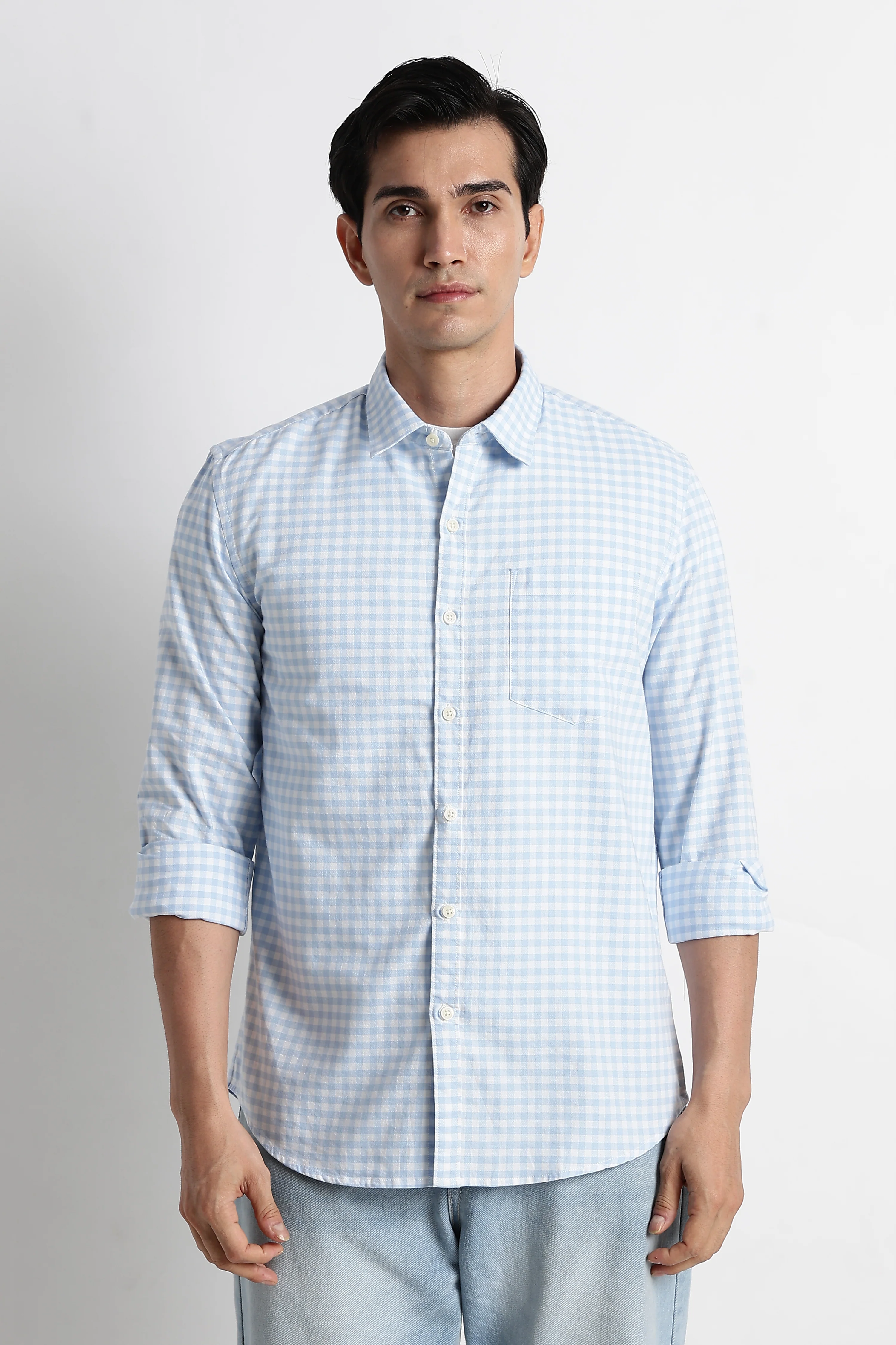 Men Classic Oxford Check Shirt - Image 8