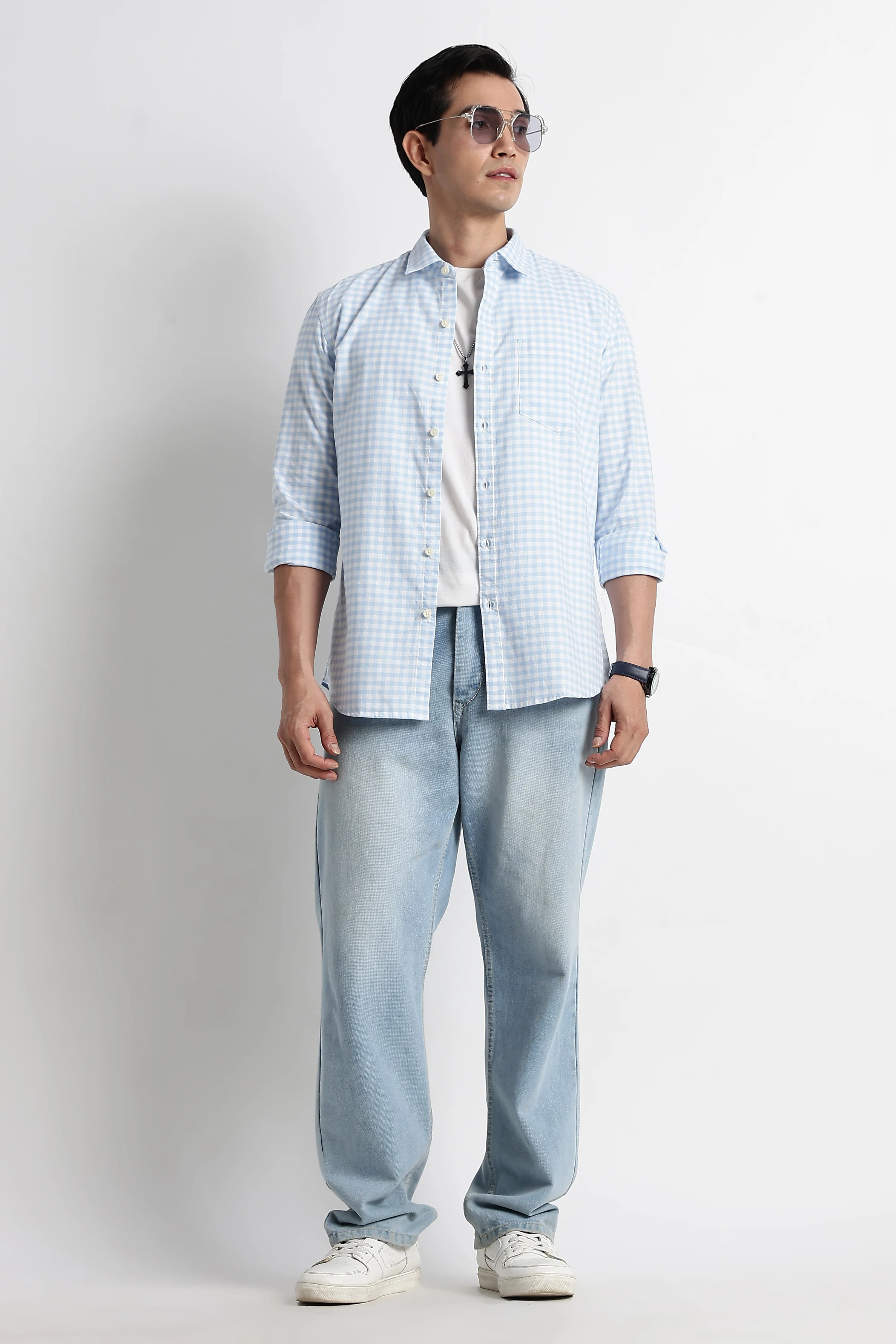 Men Classic Oxford Check Shirt - Image 9
