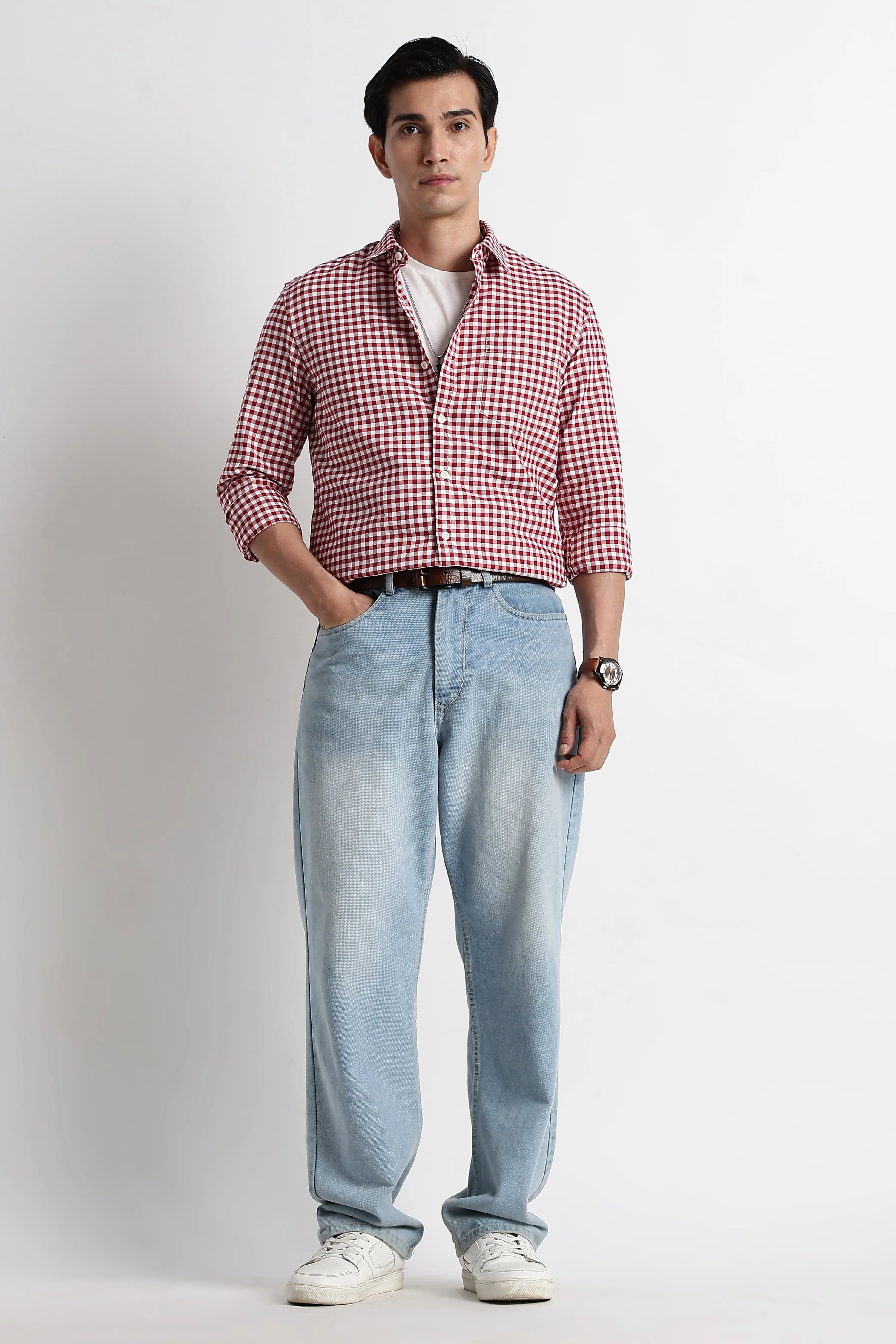 Men Classic Oxford Check Shirt - Image 2
