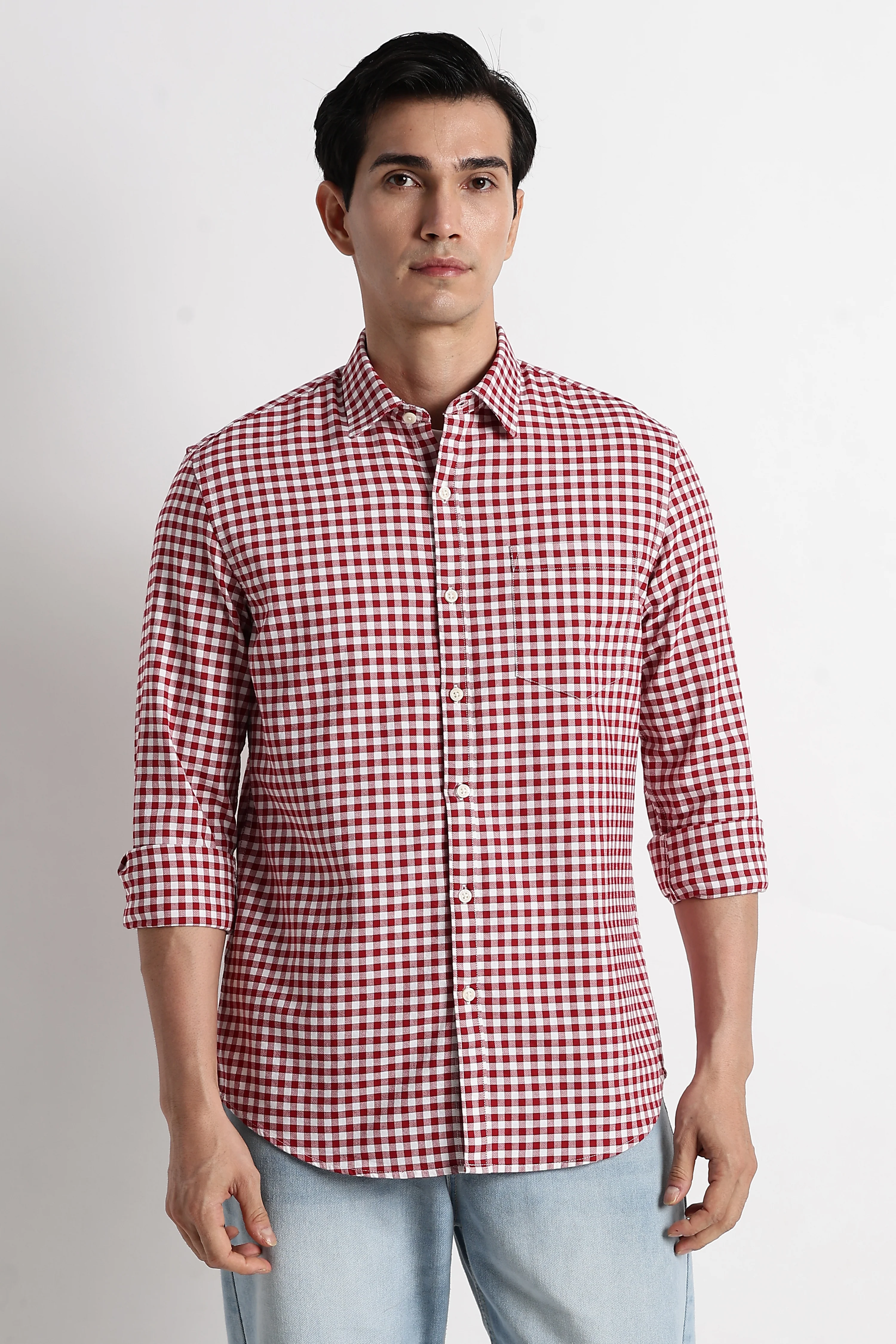 Men Classic Oxford Check Shirt - Image 3