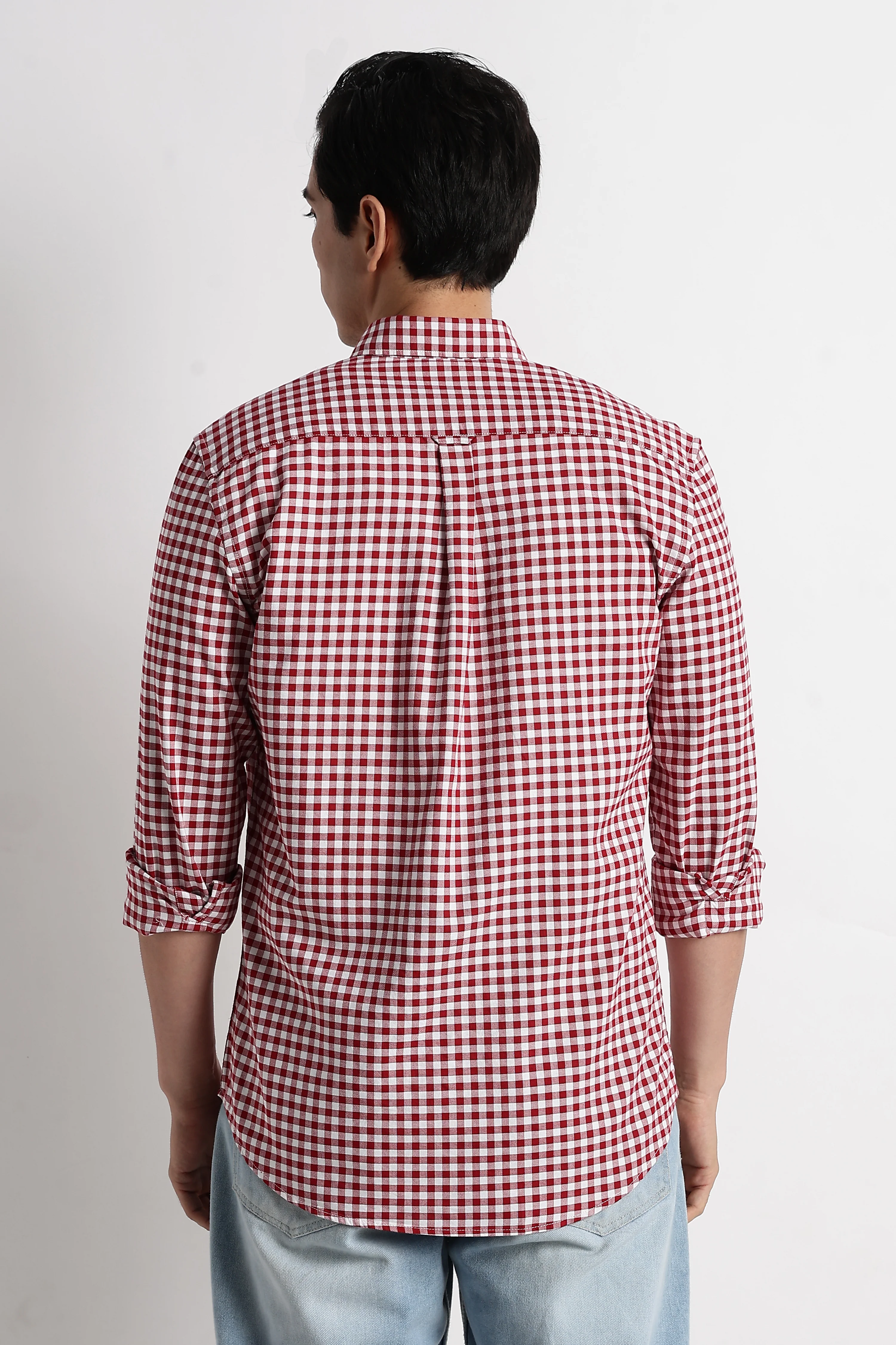 Men Classic Oxford Check Shirt - Image 4