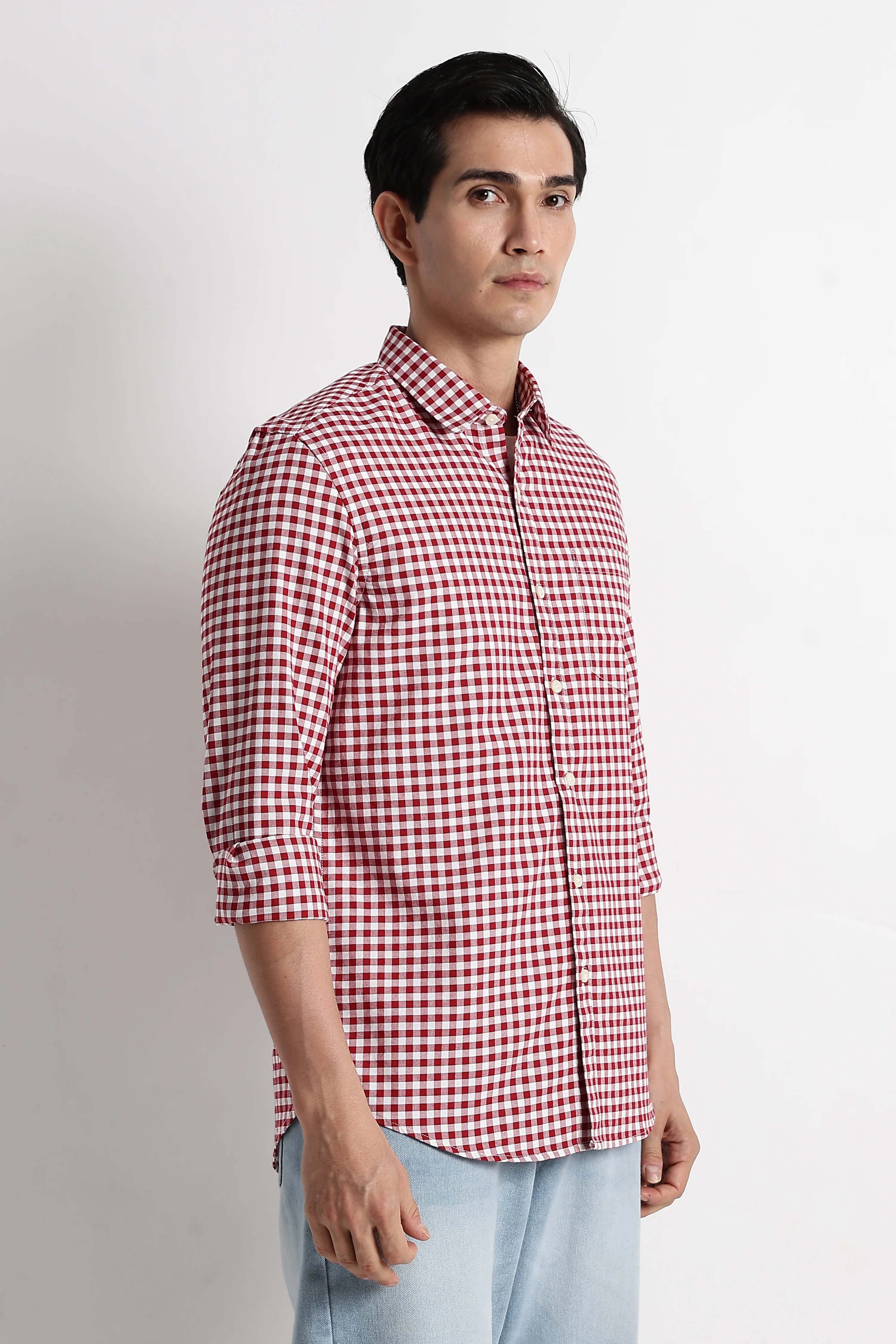 Men Classic Oxford Check Shirt - Image 5